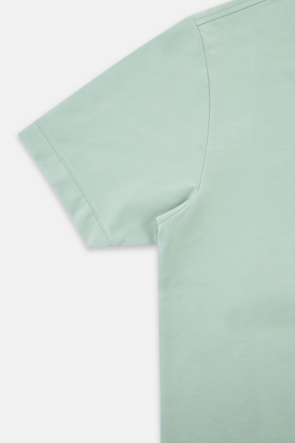 Pique Solid Green Spring Rain Polo - 3
