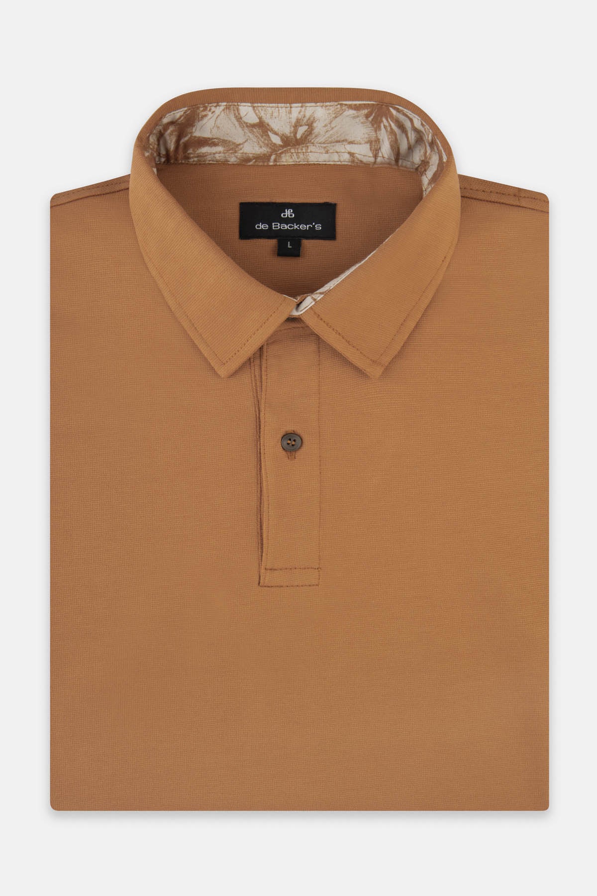 Solid Pique Chamois Brown Polo - 1