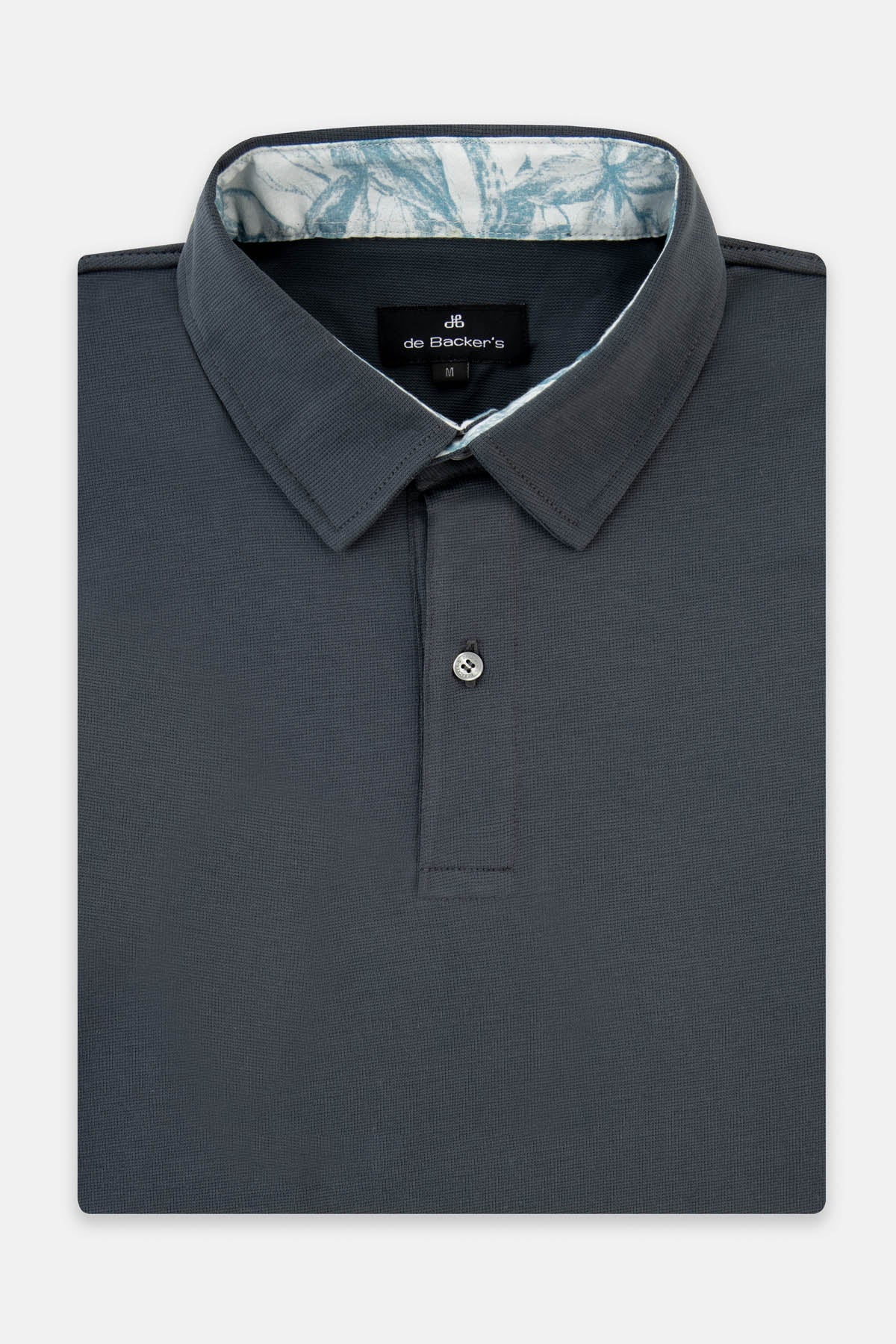 Pique Solid Dark Gray Polo - 1
