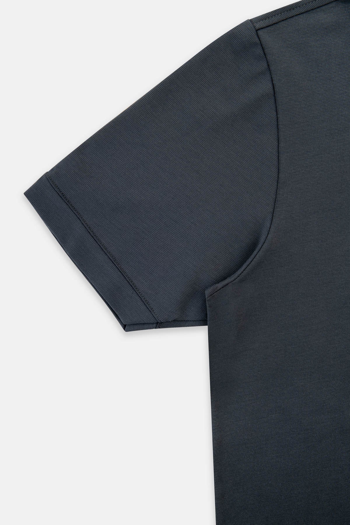Pique Solid Dark Gray Polo - 3