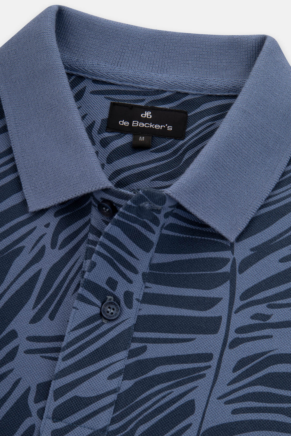 Printed Pique YInMn Blue Polo - 2