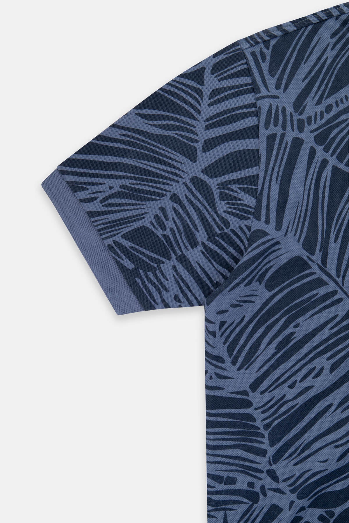 Printed Pique YInMn Blue Polo - 3