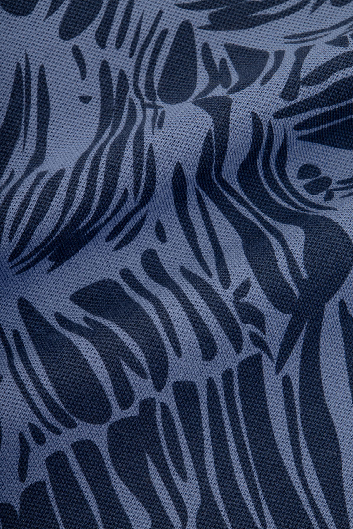 Printed Pique YInMn Blue Polo - 4