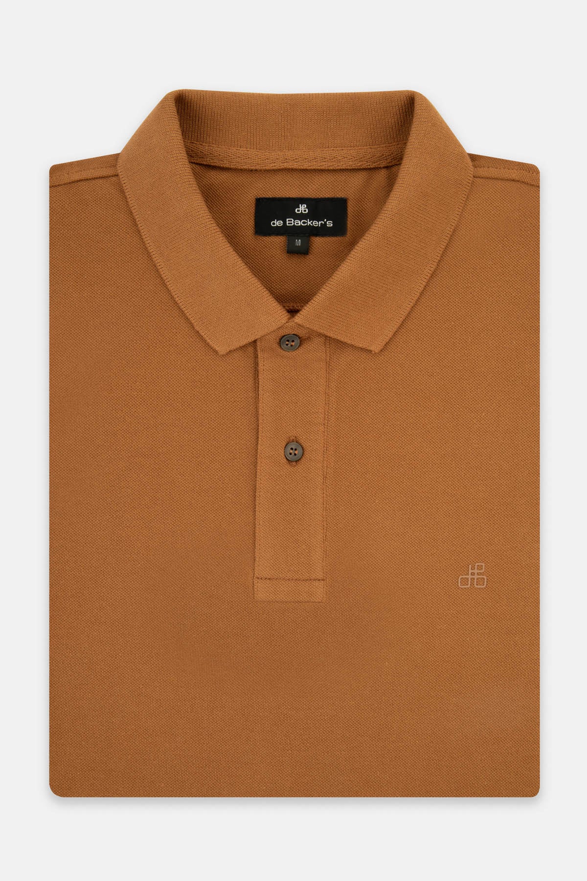 Solid Pique ۻRaw Umber Brown Polo - 1