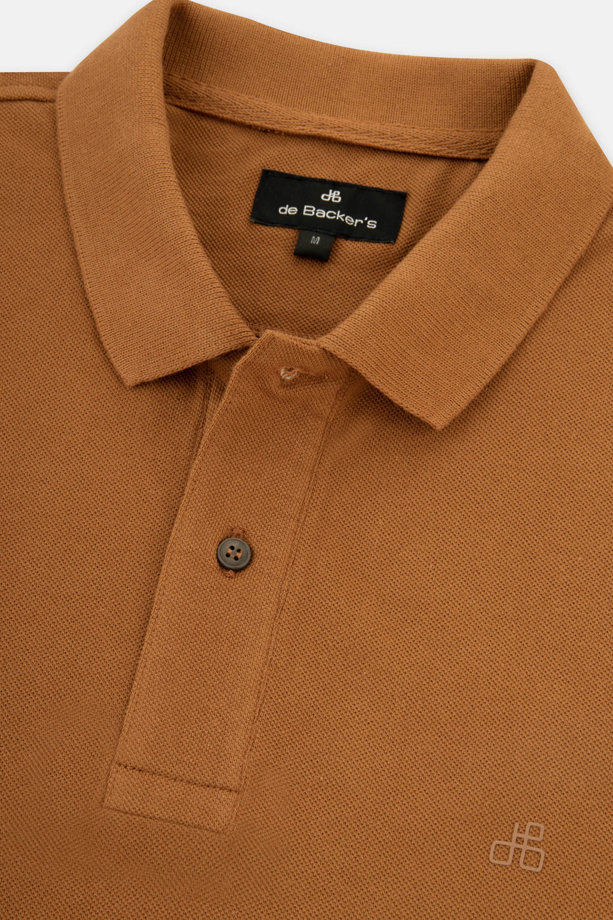 Solid Pique ۻRaw Umber Brown Polo - 2