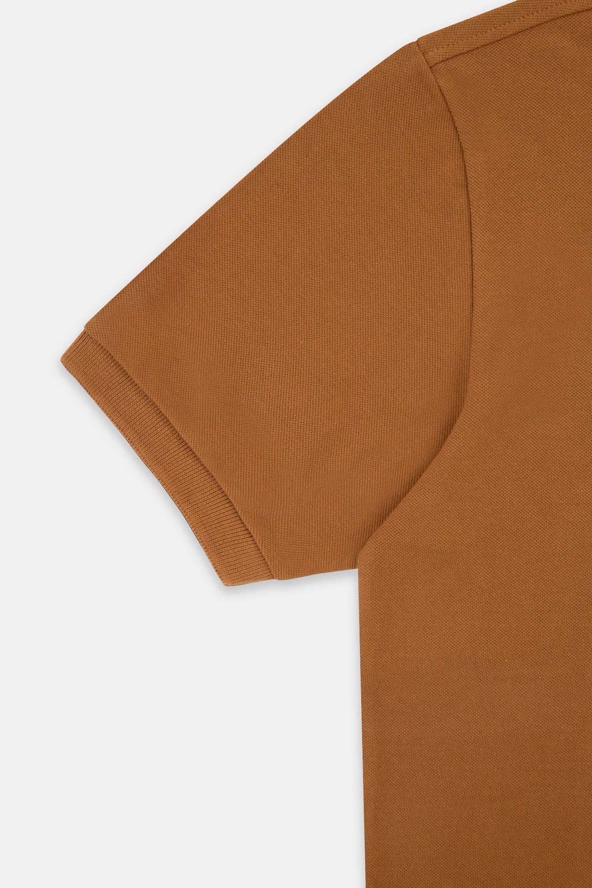Solid Pique ۻRaw Umber Brown Polo - 3
