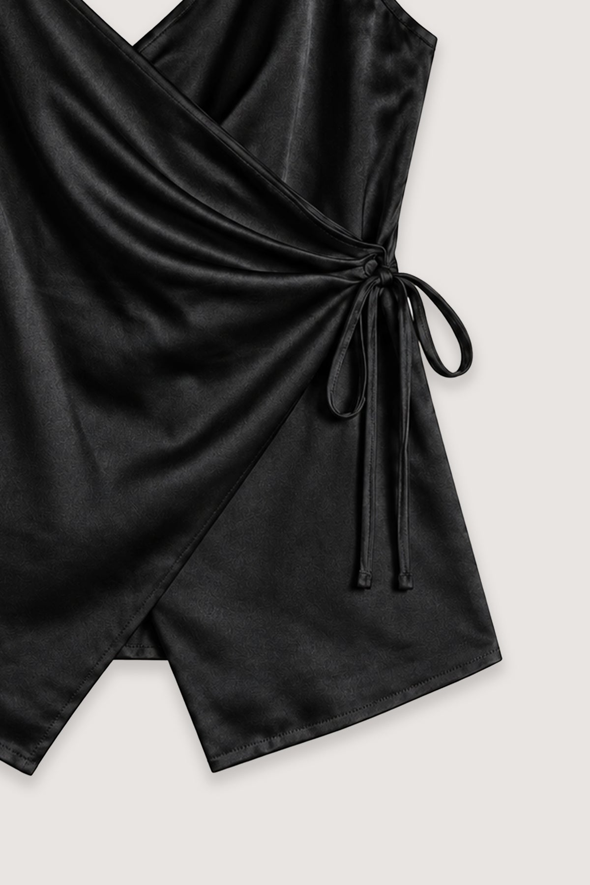 Black Sheen Chiffon Blouse