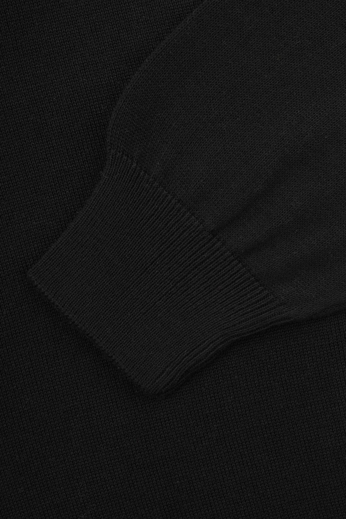 Jacquard Black Knitted Jacket - 3