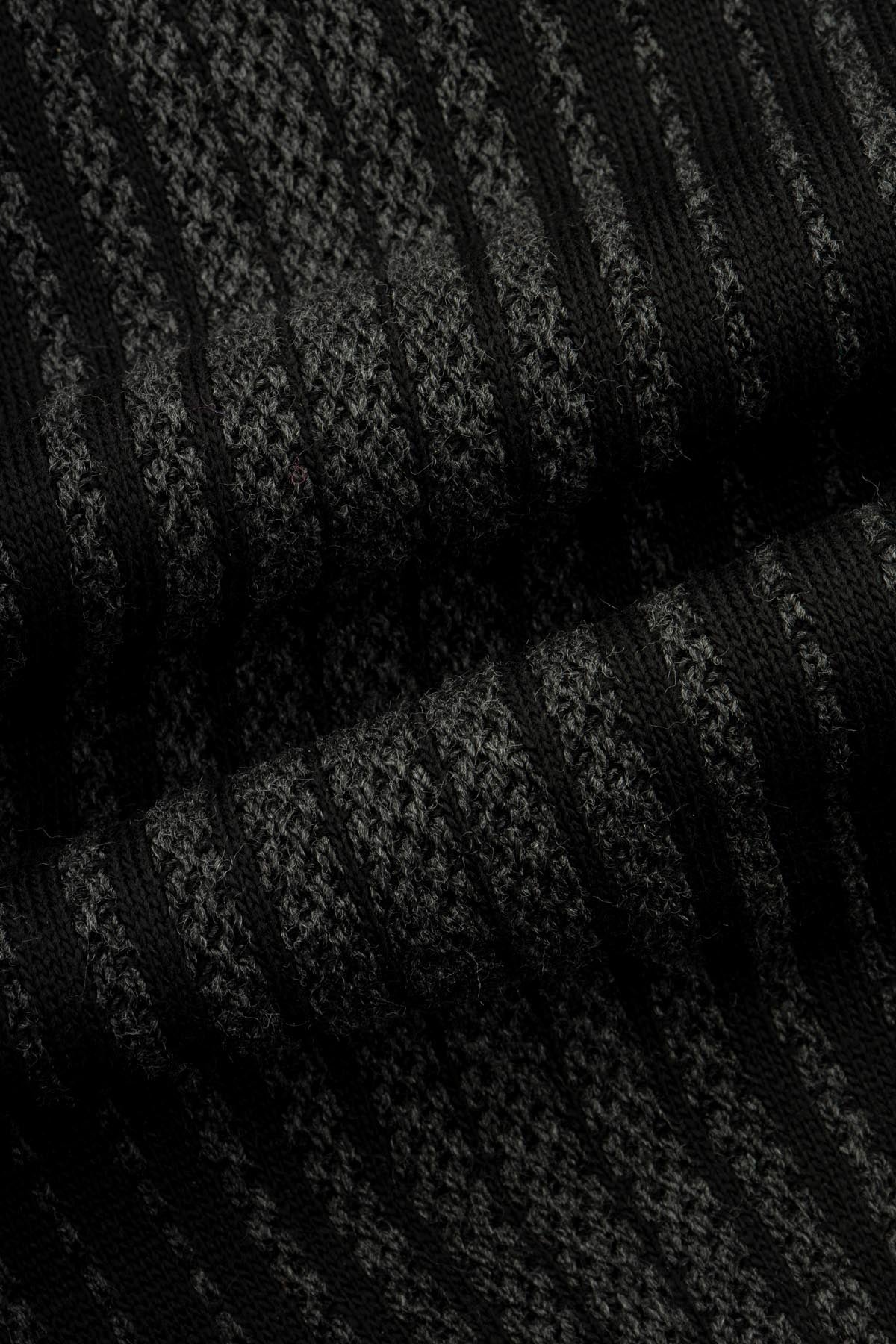Jacquard Black & Dark Gray Knitted Jacket - 3