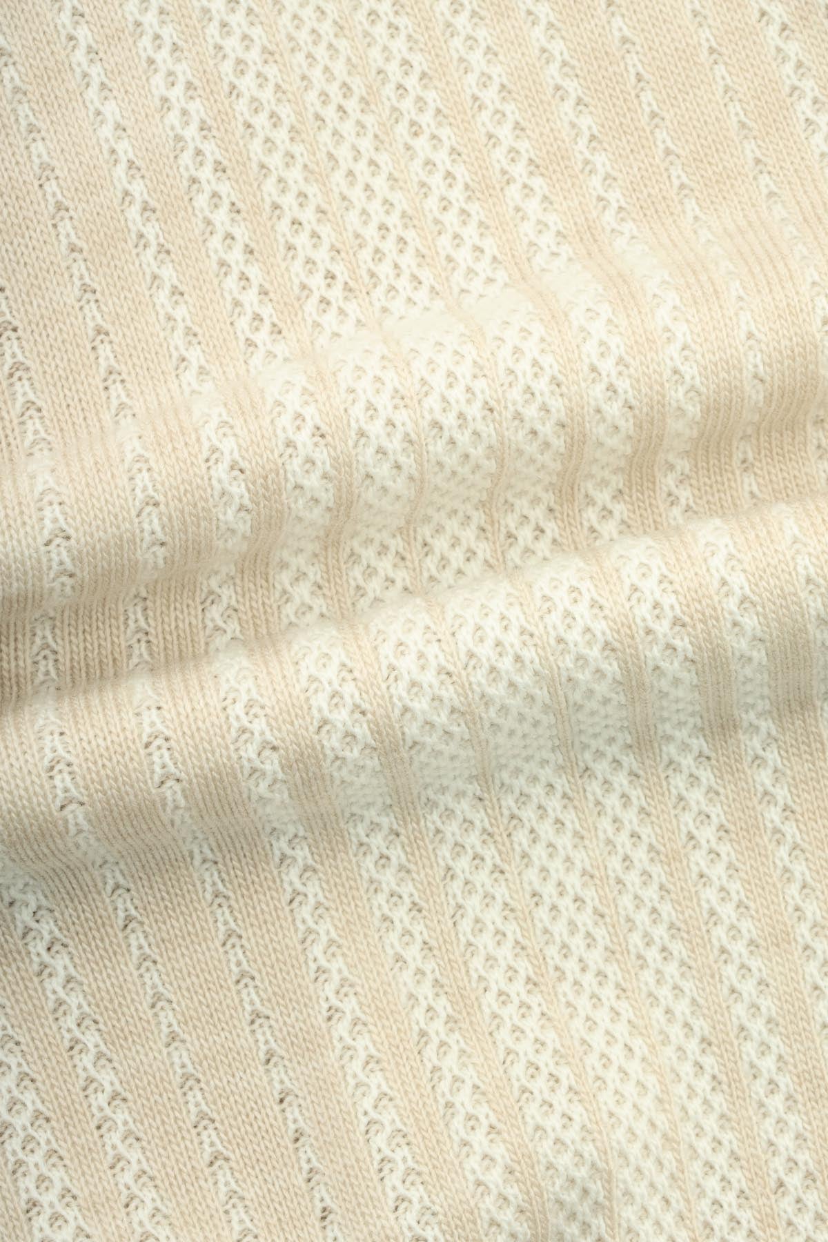 Jacquard Light Beige &Off White Knitted Jacket - 3