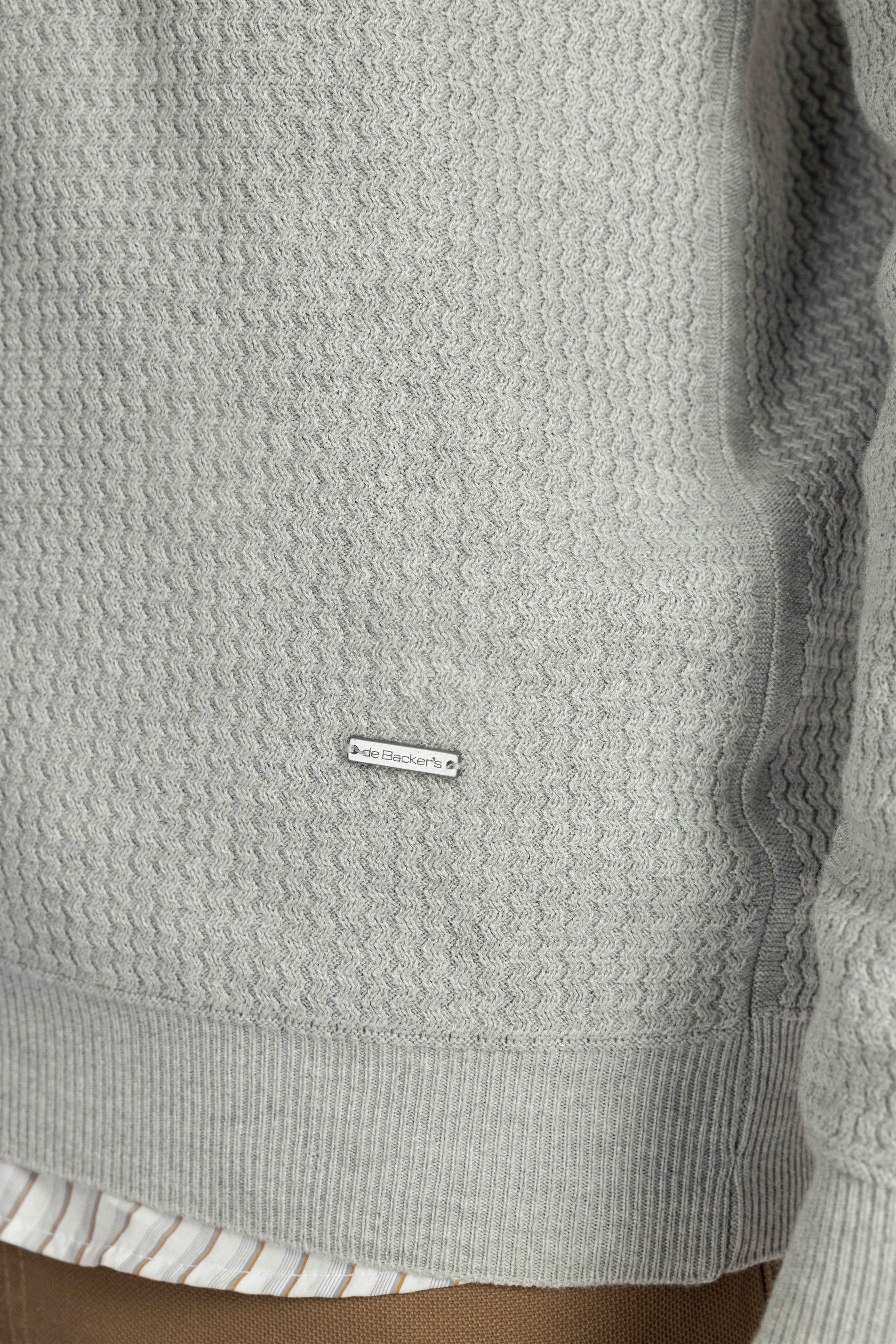 Jacquard Gray knitwear jacket
