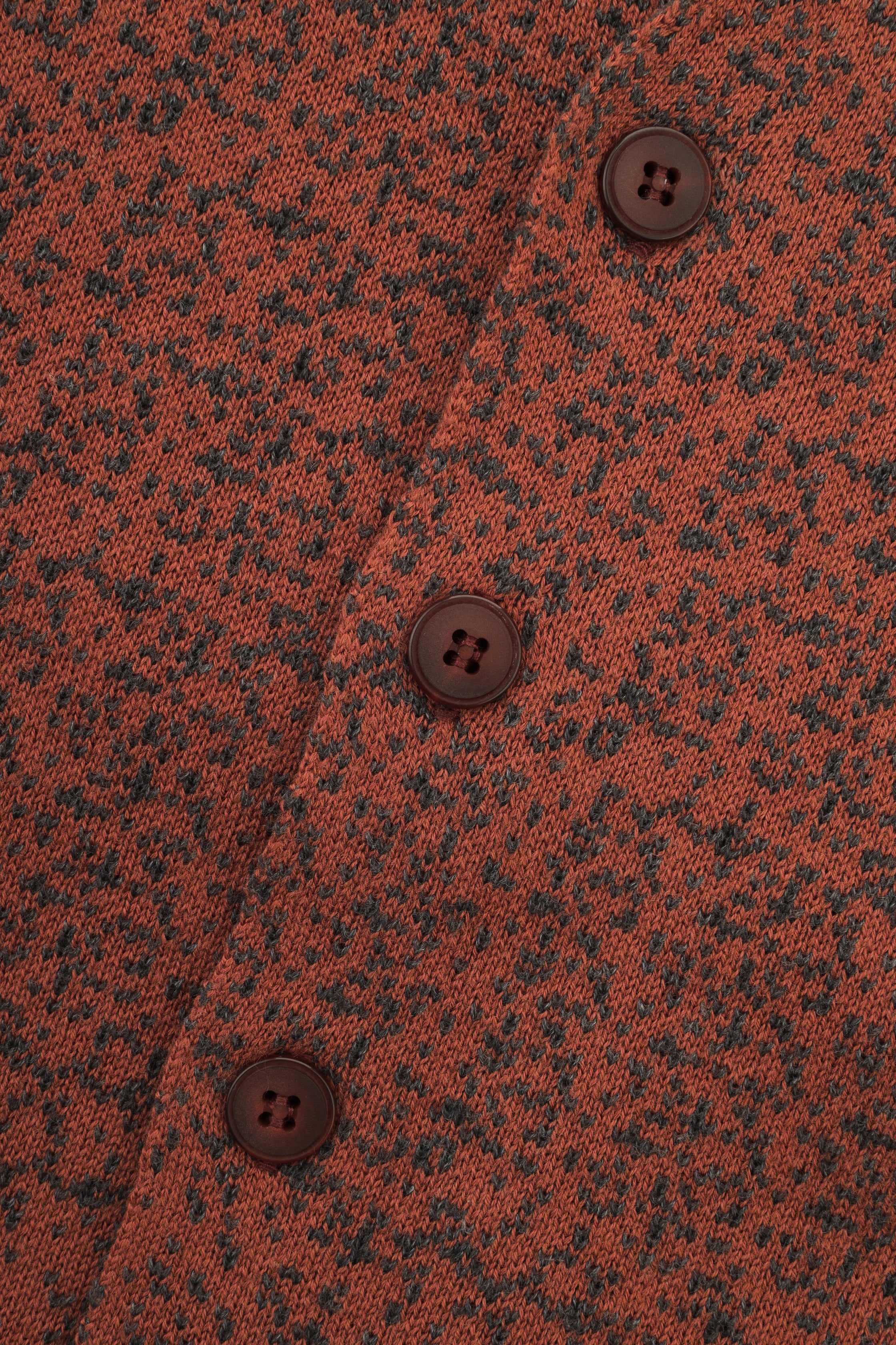 Button up Jacquard Brick Knitwear Vest - 3