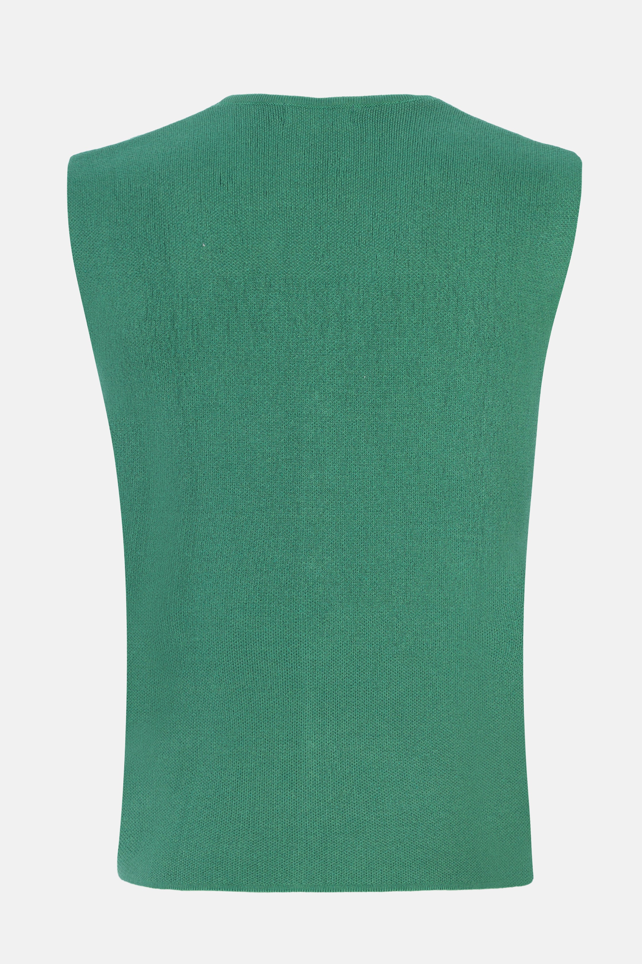 Button up Jacquard Green Knitwear Vest