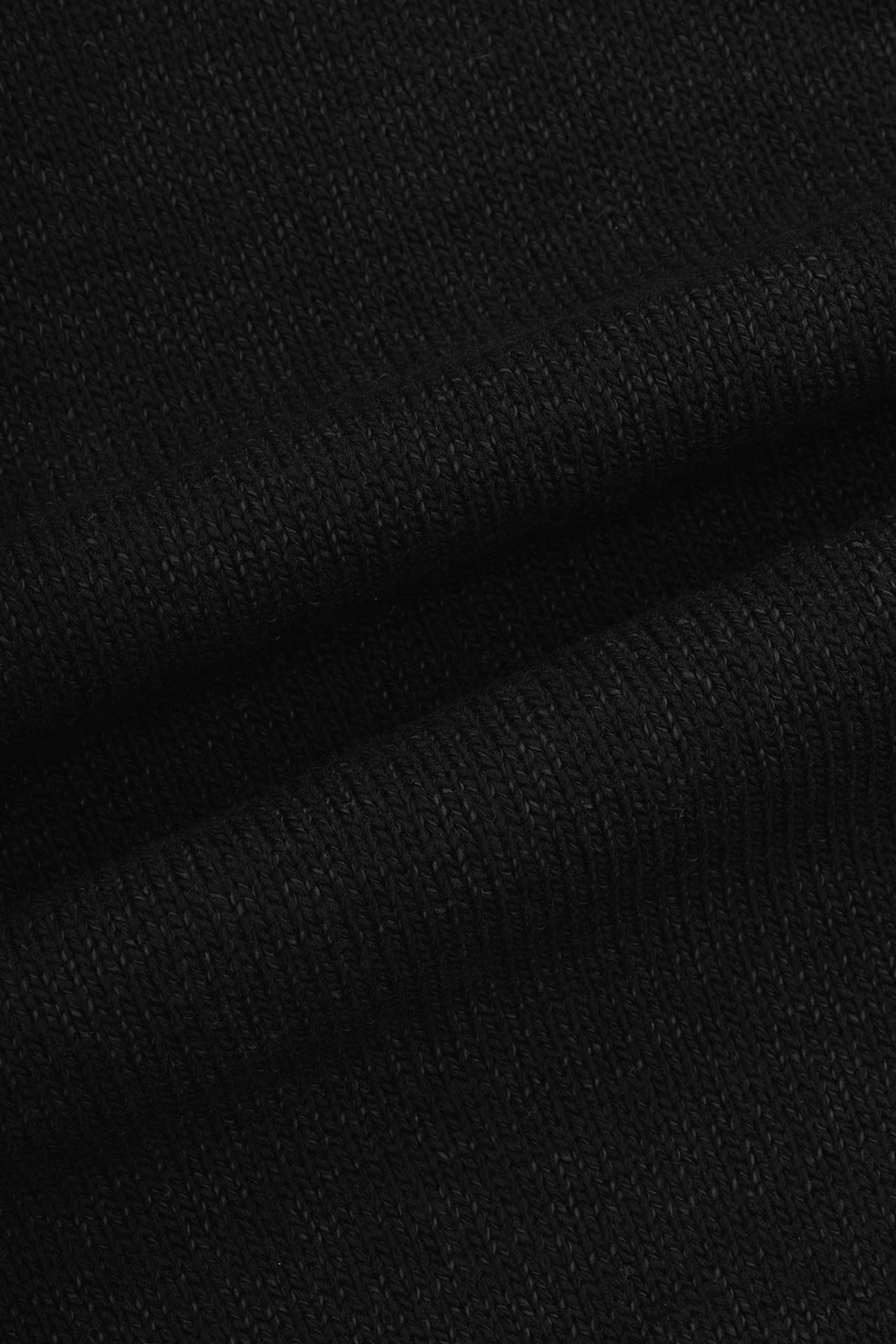 Solid Black V-Neck Knitwear Vest - 4