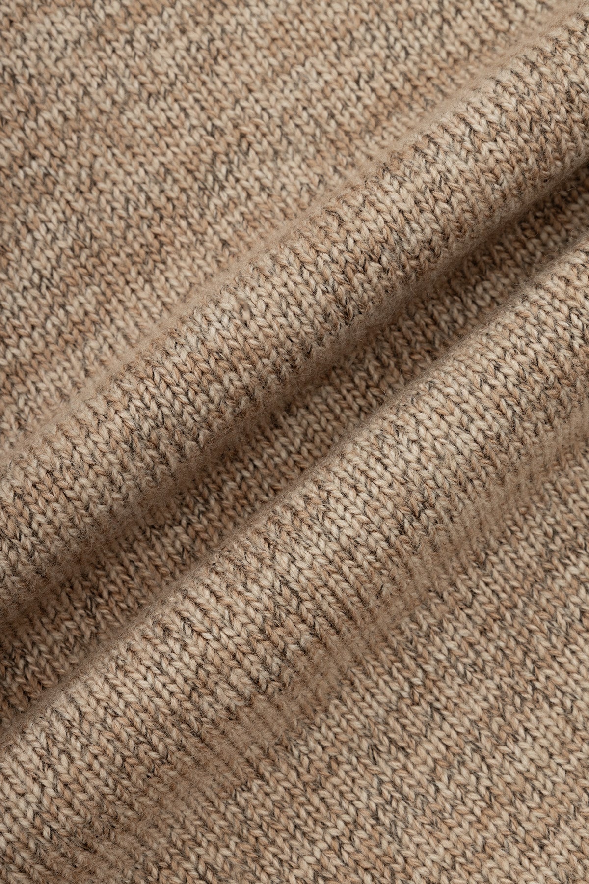 Solid Beige V-Neck Knitwear Vest - 4