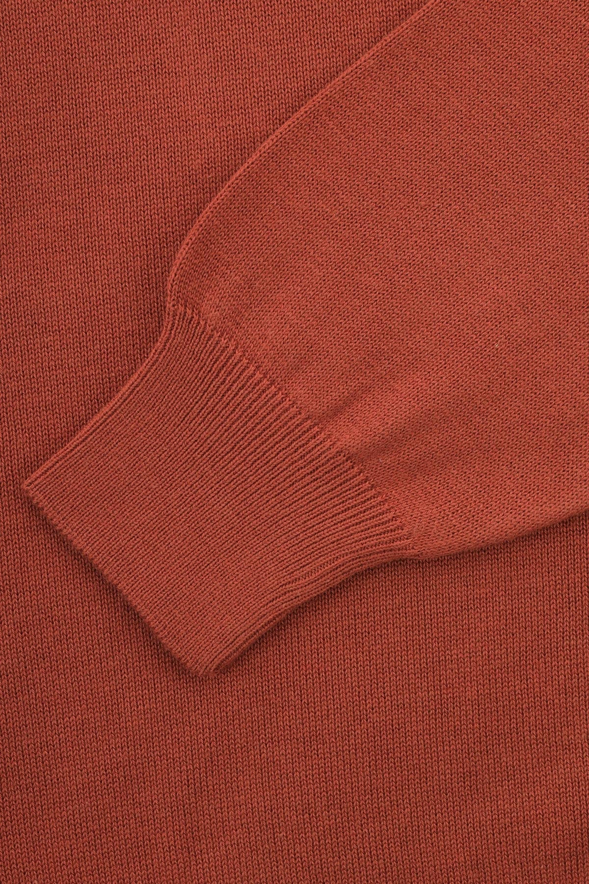 Jacquard Knitted Half-Zipper Brick Pullover - 3