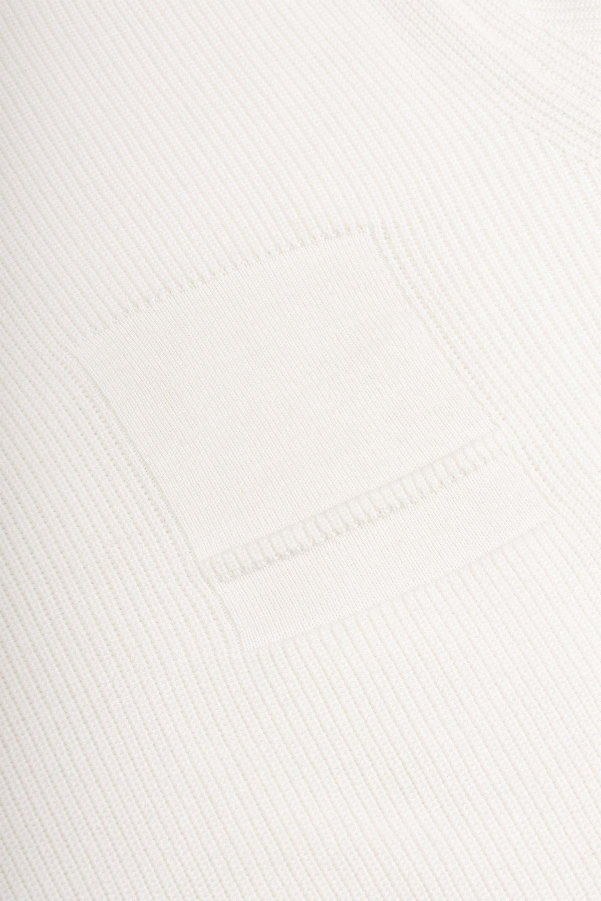 Jacquard Knitted Mock Neck Off-White Pullover - 4