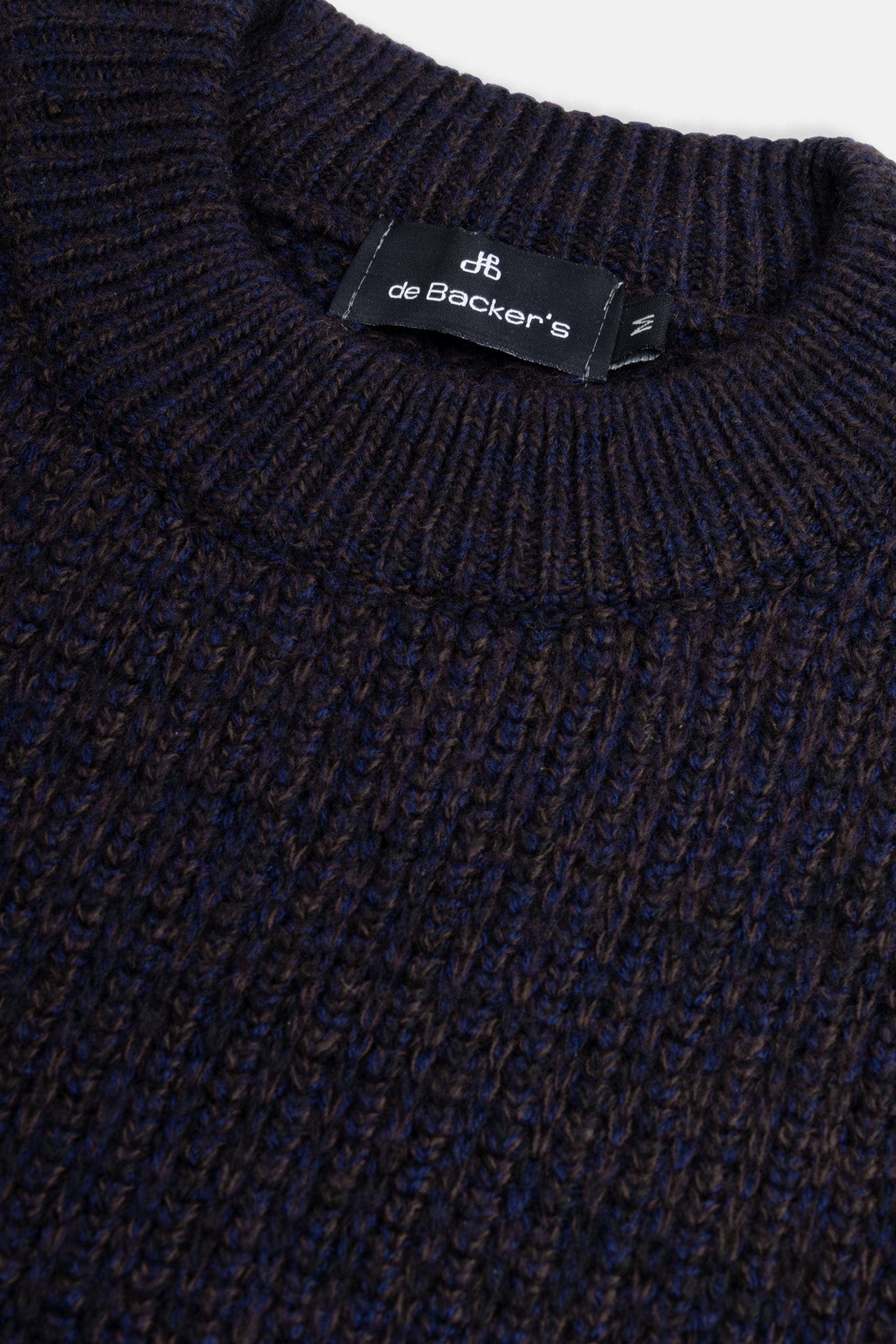 Knitted Dark Navy Moc-Neck Pullover - 3