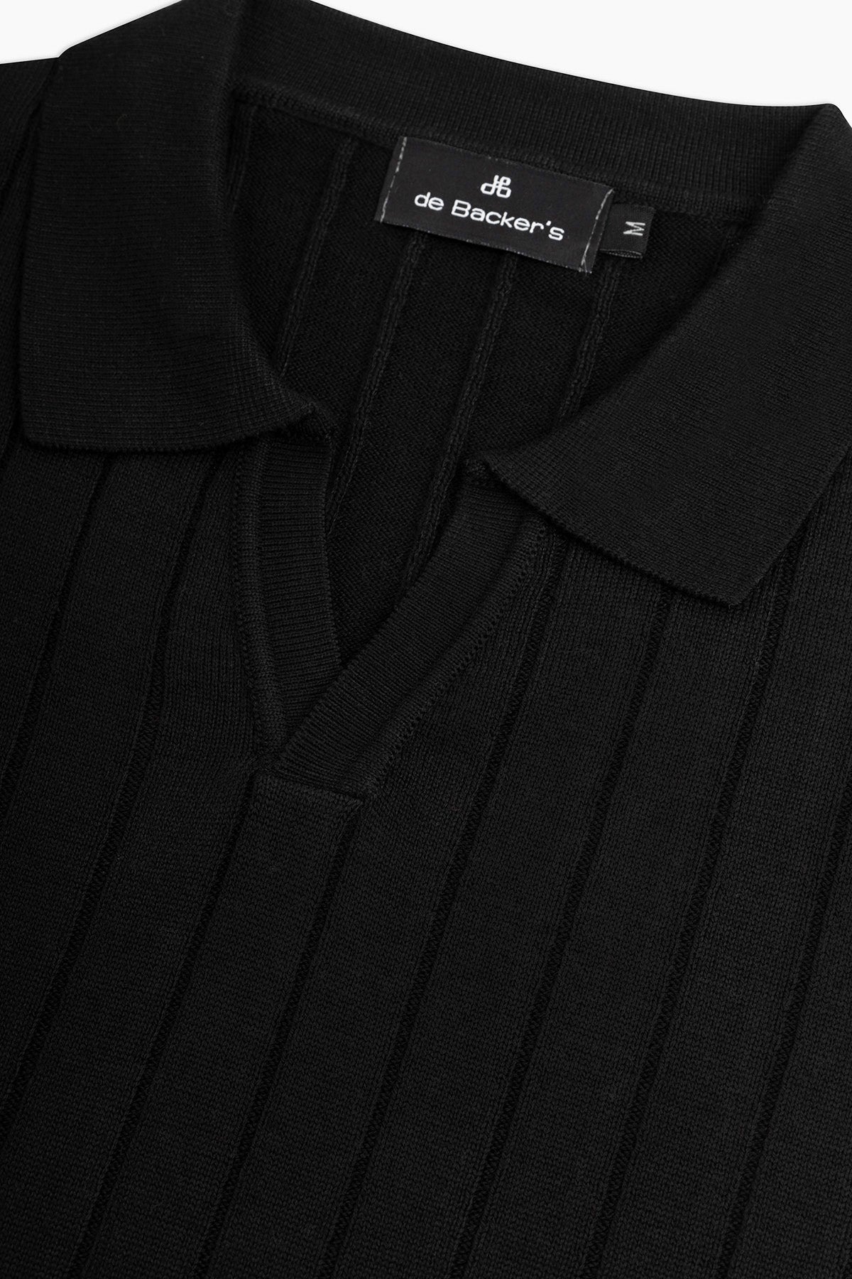 Striped Long Sleeves Black Polo Shirt - 3