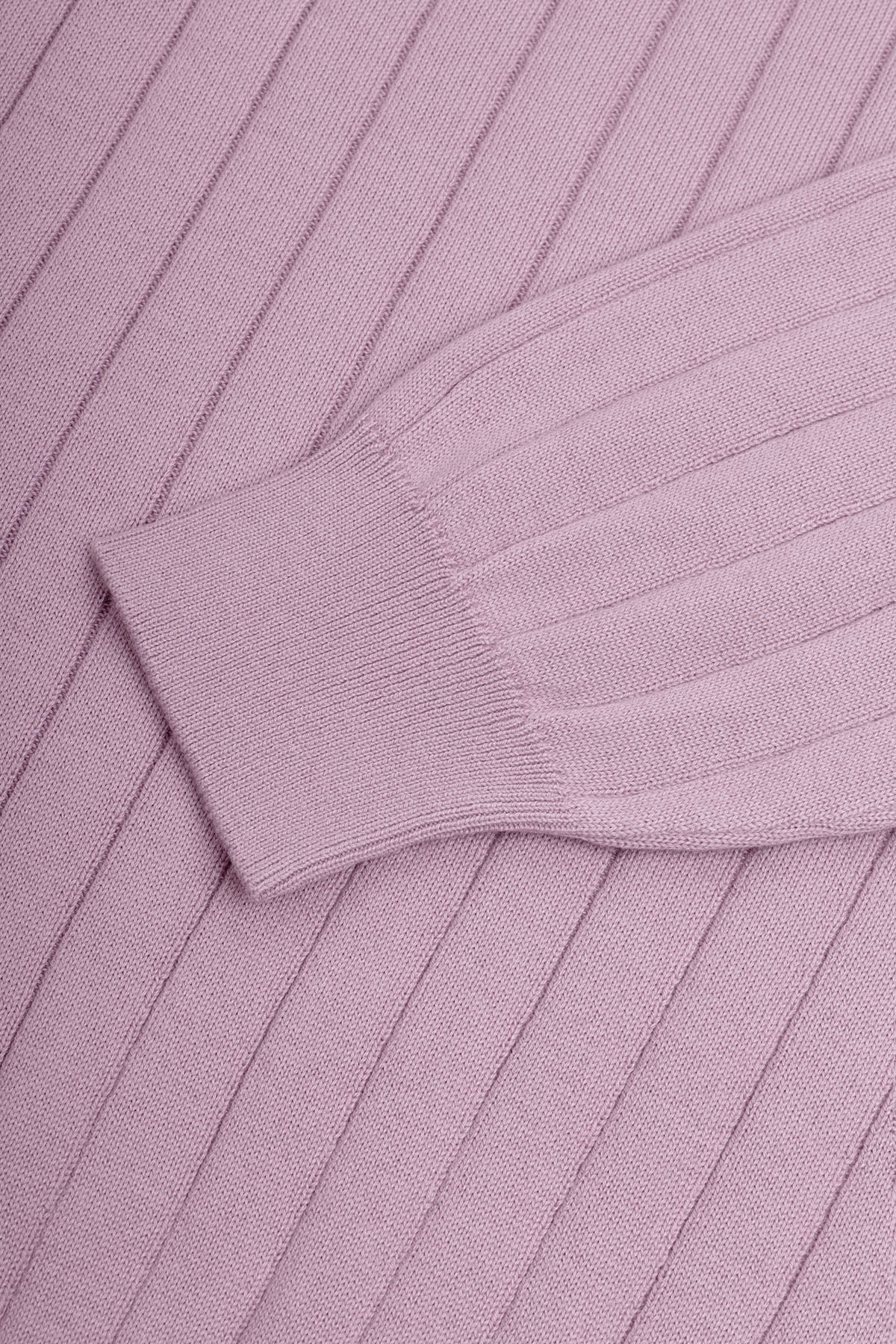 Striped Lilac Purple Long-Sleeves Polo Shirt - 4