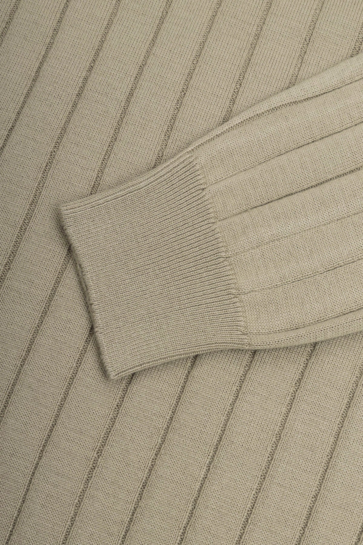 Striped Khaki Long-Sleeves Polo Shirt - 4