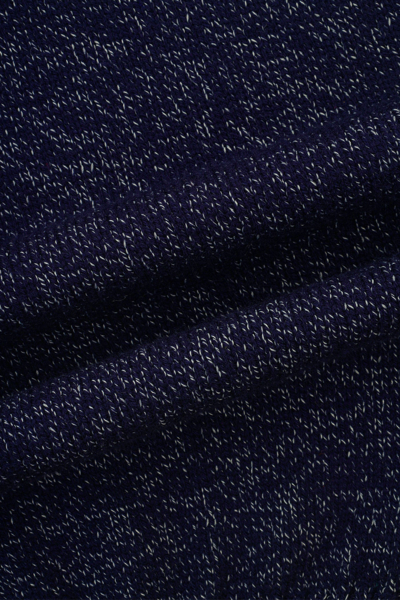 Jacquard Knitted Heavy Midnight Blue High-neck  Pullover