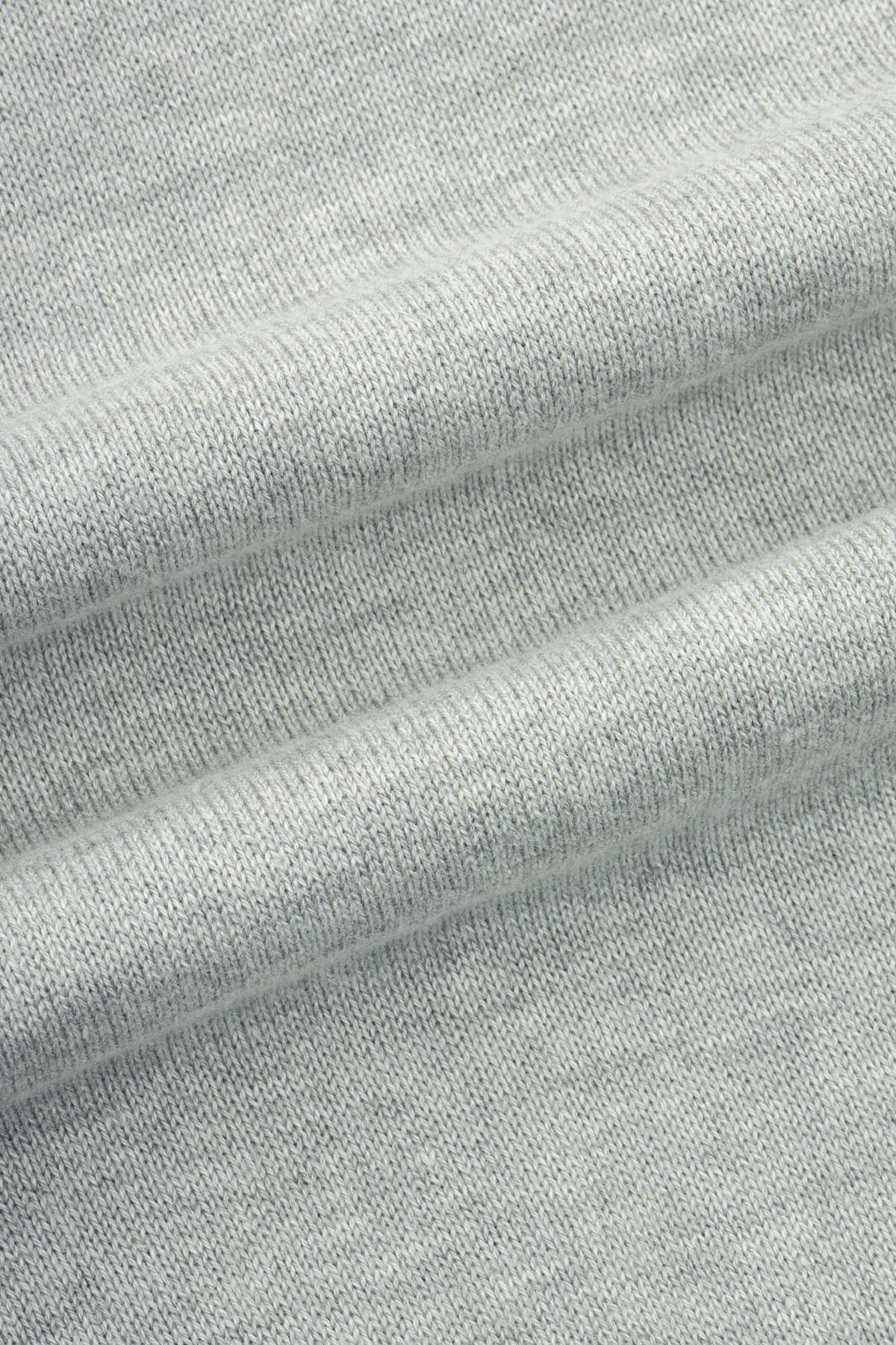 Solid Light Gray High Neck Pullover - 3