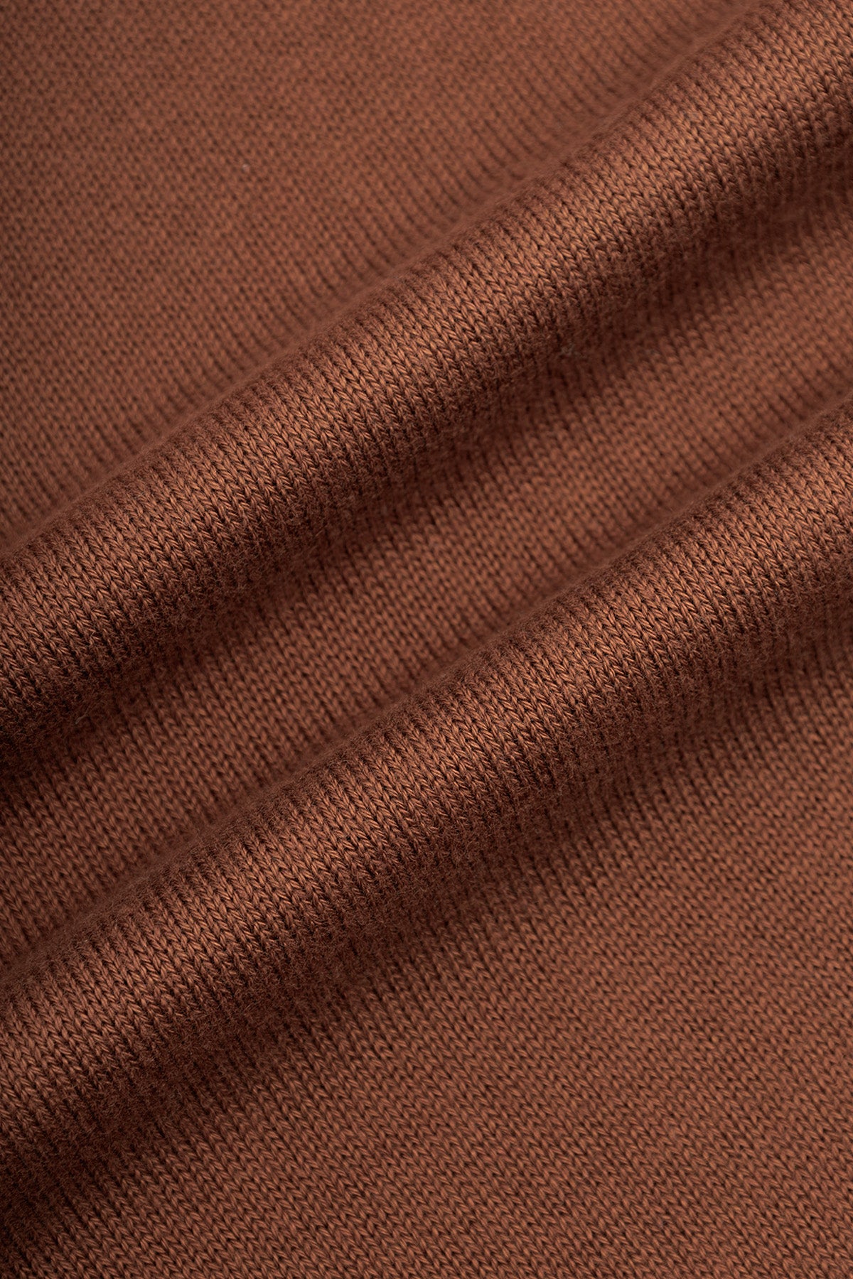 Solid Brick High-Neck Pullover