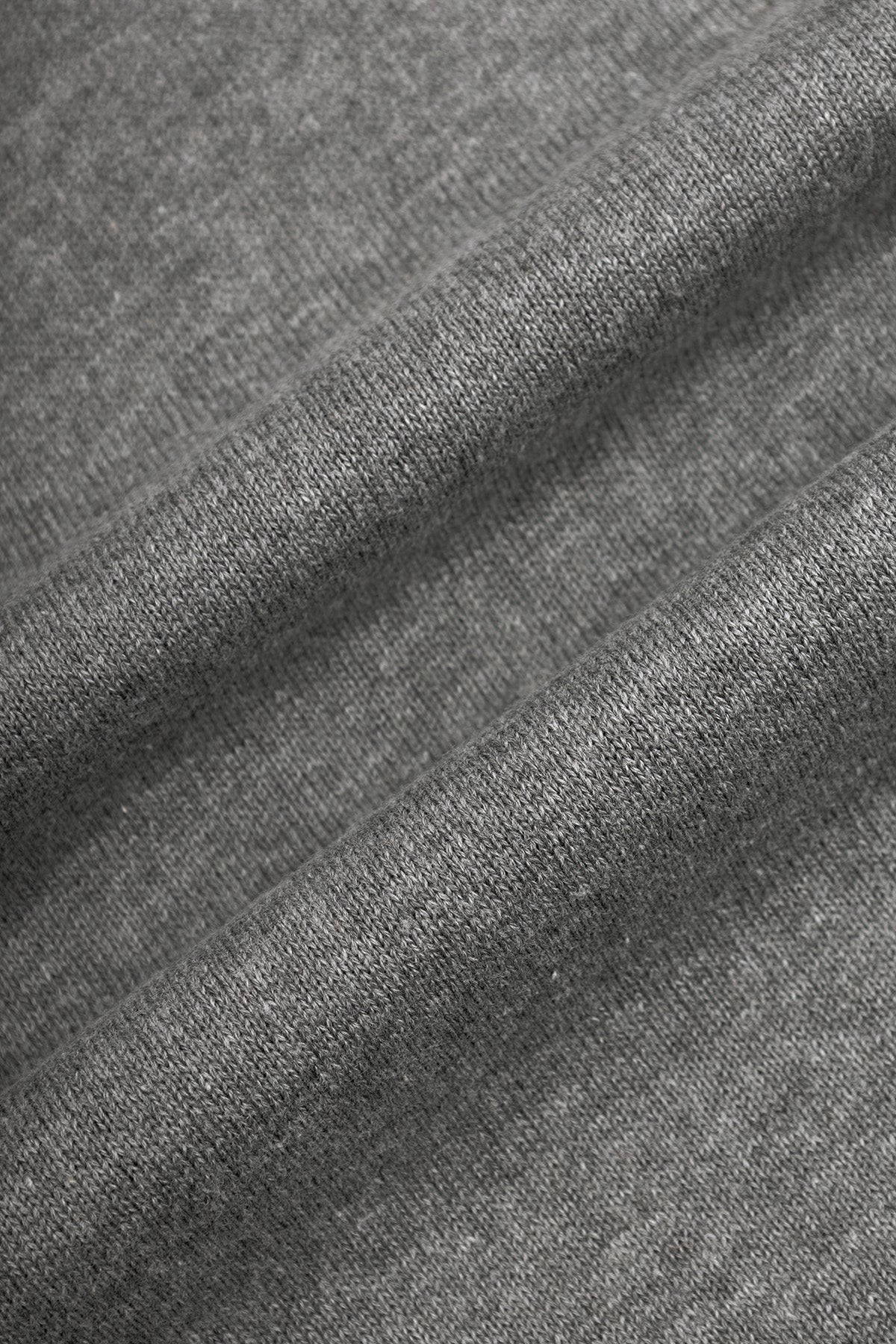 Solid Gray High-Neck Pullover - 5