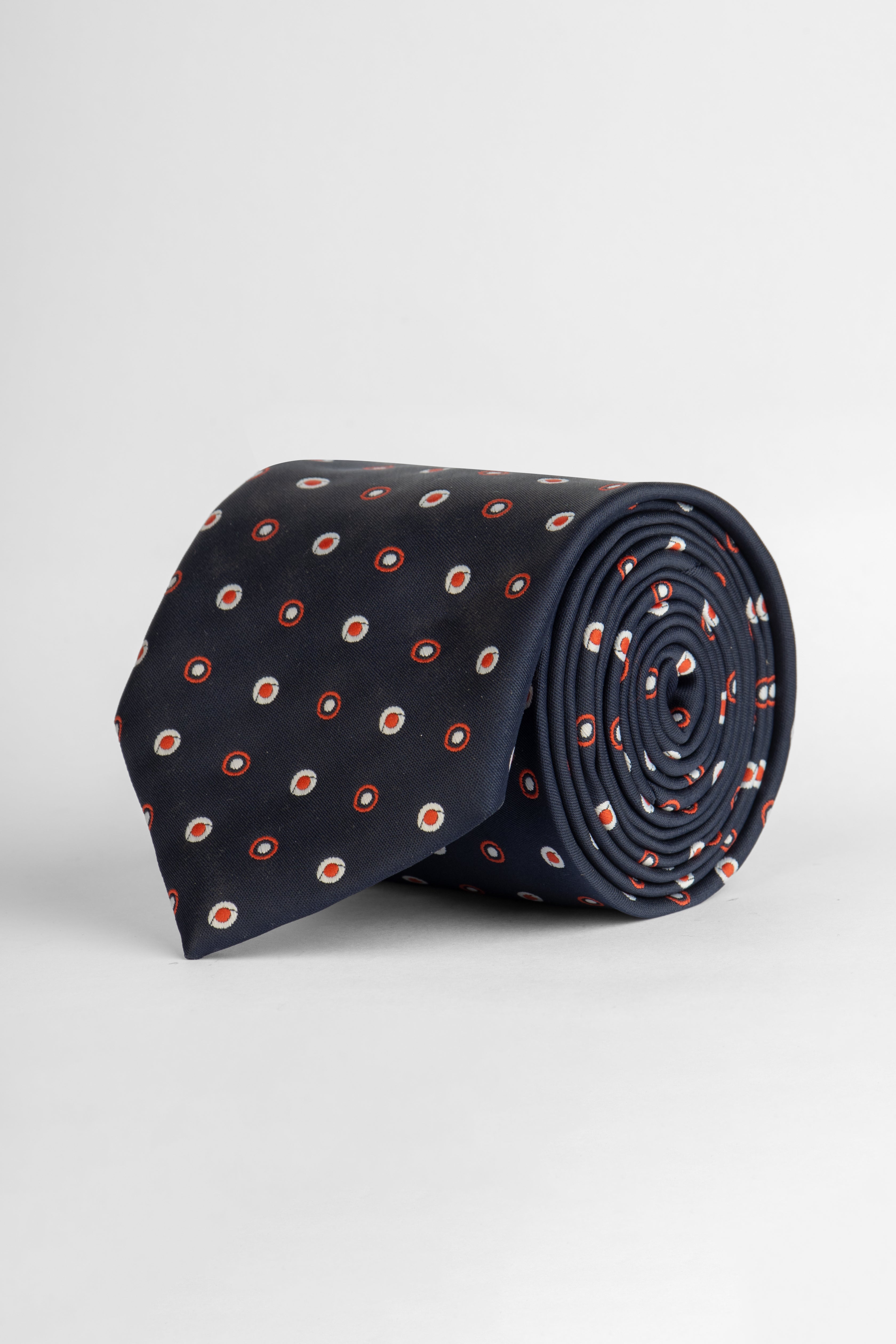 Patterned Black Necktie - 1