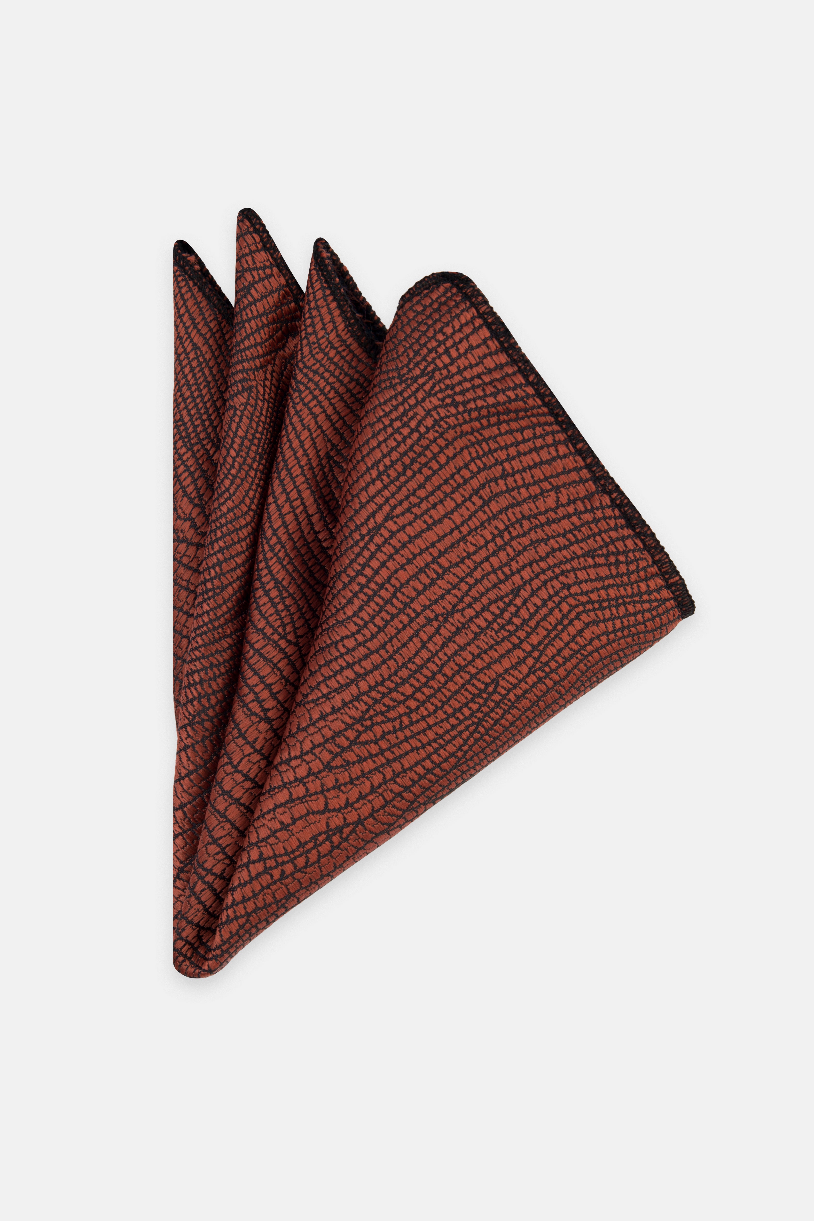 Jacquard Brick & Black Necktie