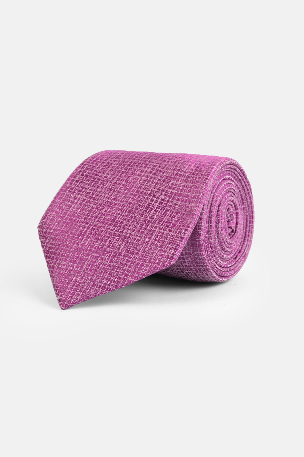 Jacquard Purple Tie Necktie with Handkerchief - 1