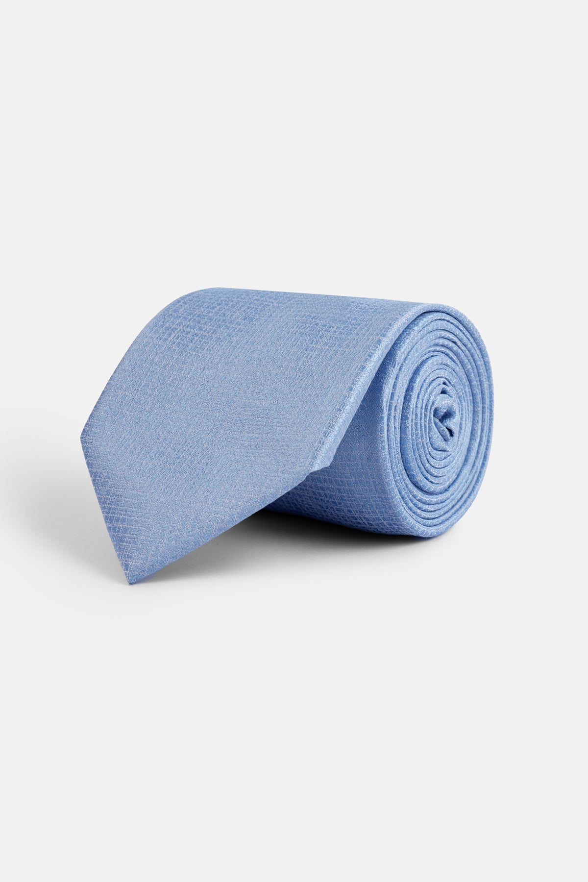Jacquard Light Blue Tie Necktie with Handkerchief