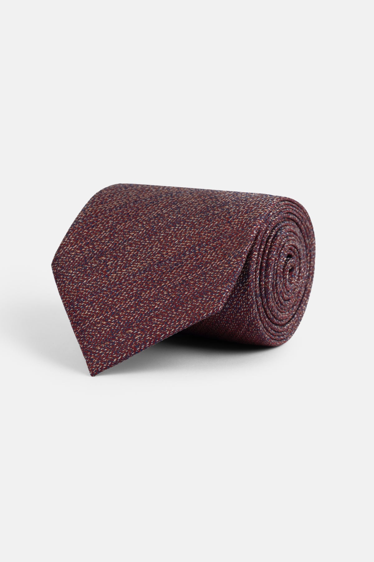 Jacquard Dark Red Tie Necktie with Handkerchief - 1