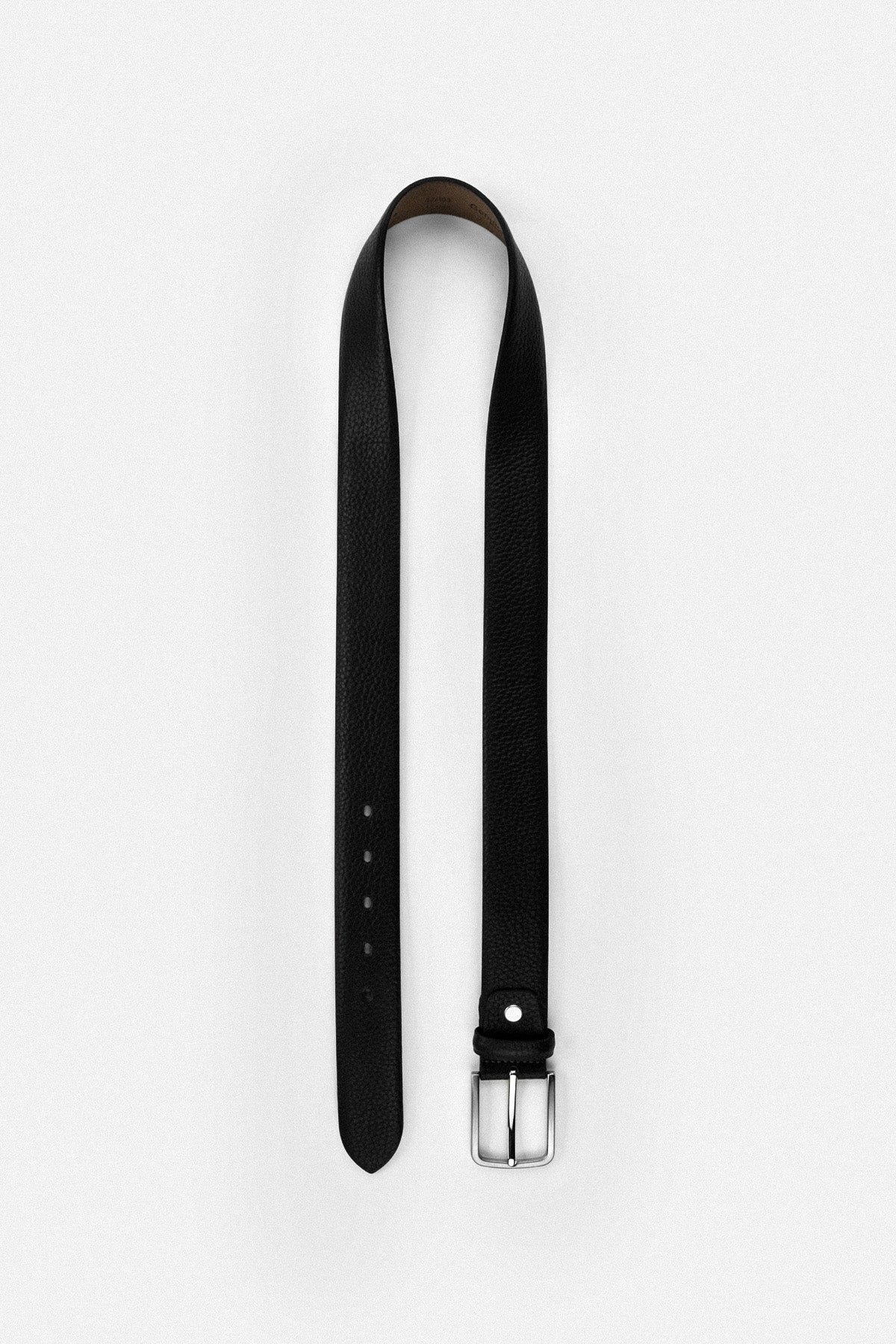 Black Classic Leather Belt - De Backers - 1