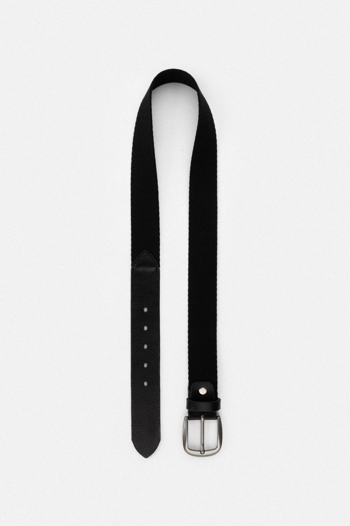 Black Canvas and Leather Belt - De Backers - 1