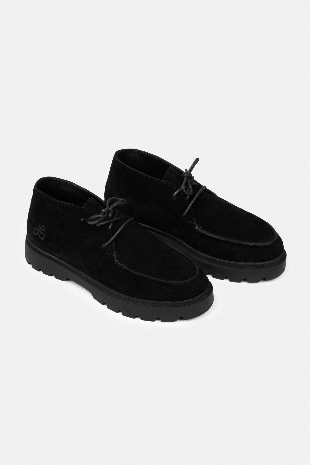Black Chamois Half-Boot with Laces - De Backers - 2