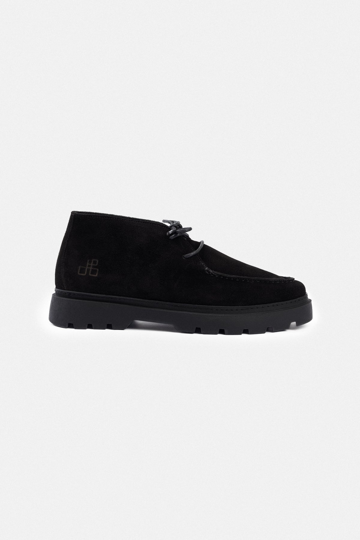 Black Chamois Half-Boot with Laces - De Backers - 1
