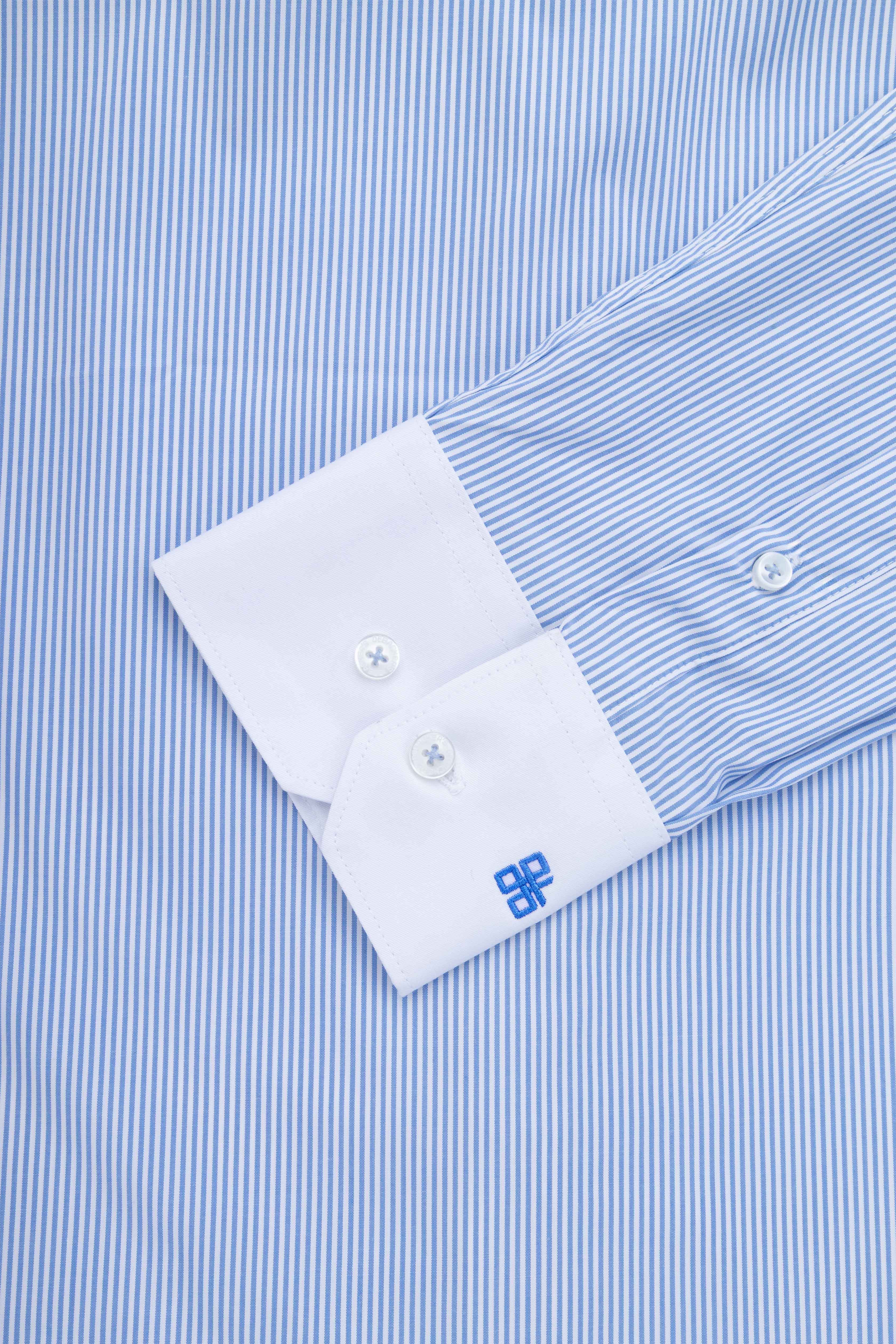 Light Blue Striped Bamboo Classic Shirt