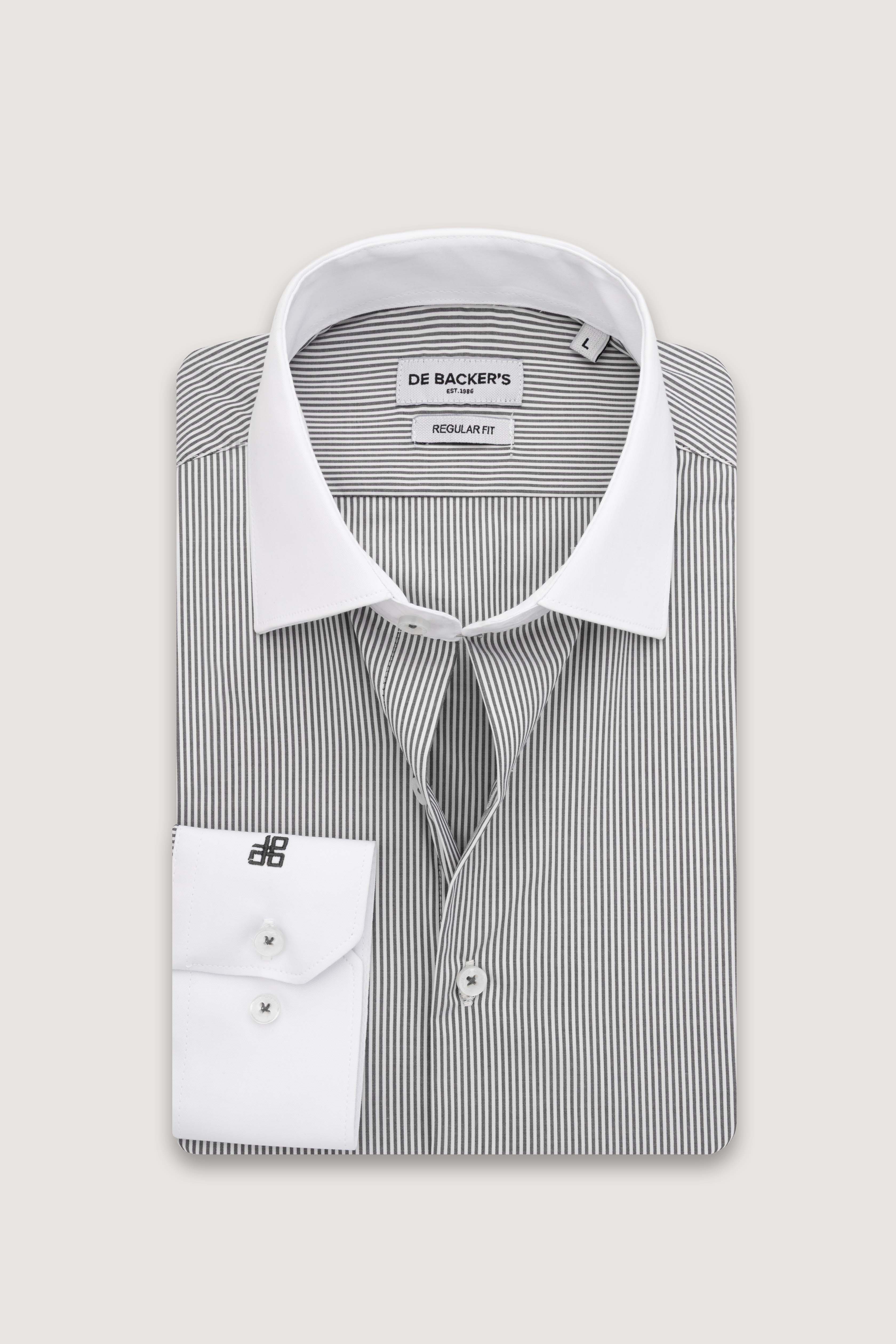 Black Striped Bamboo Classic Shirt - De Backers - 1