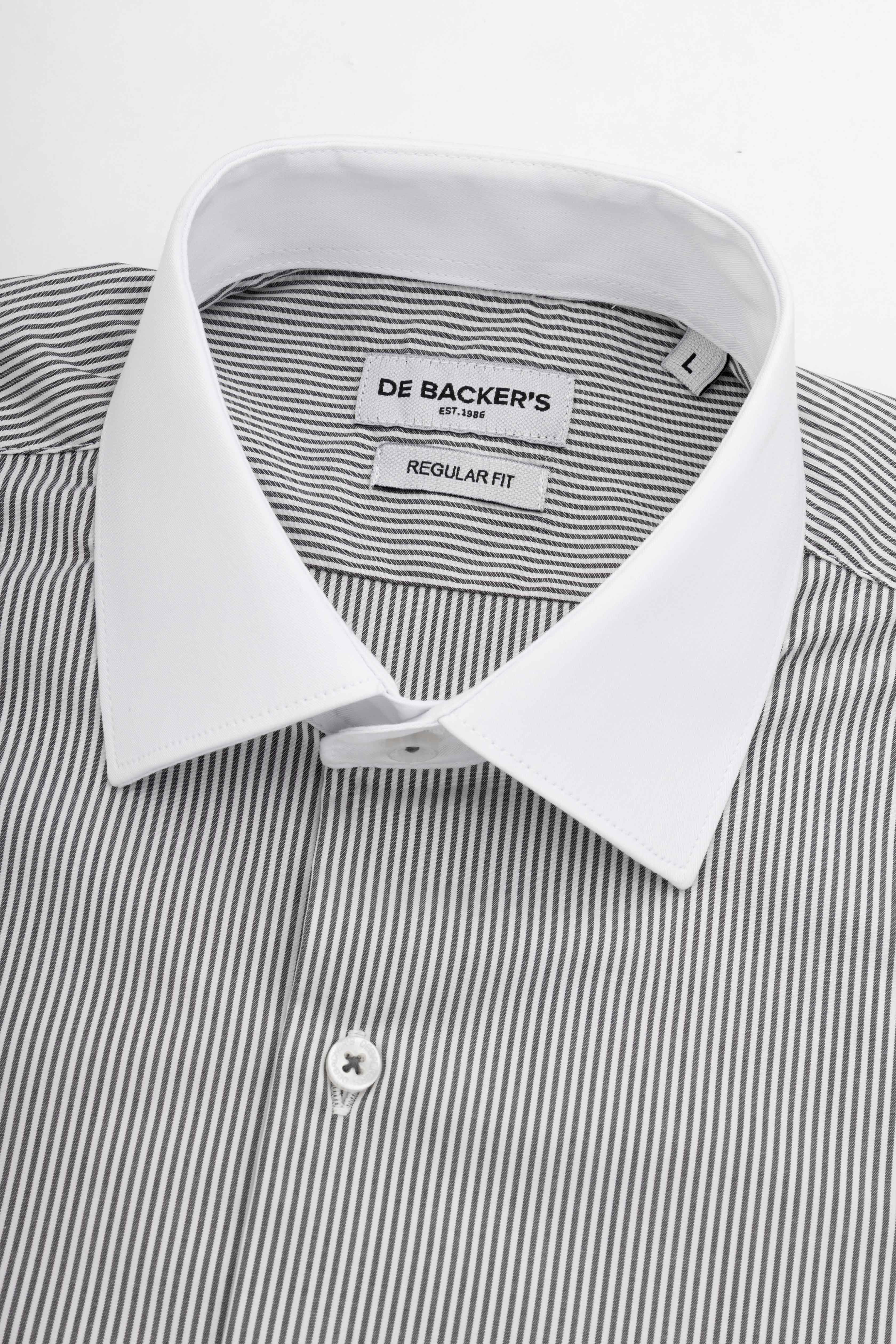 Black Striped Bamboo Classic Shirt - De Backers - 2