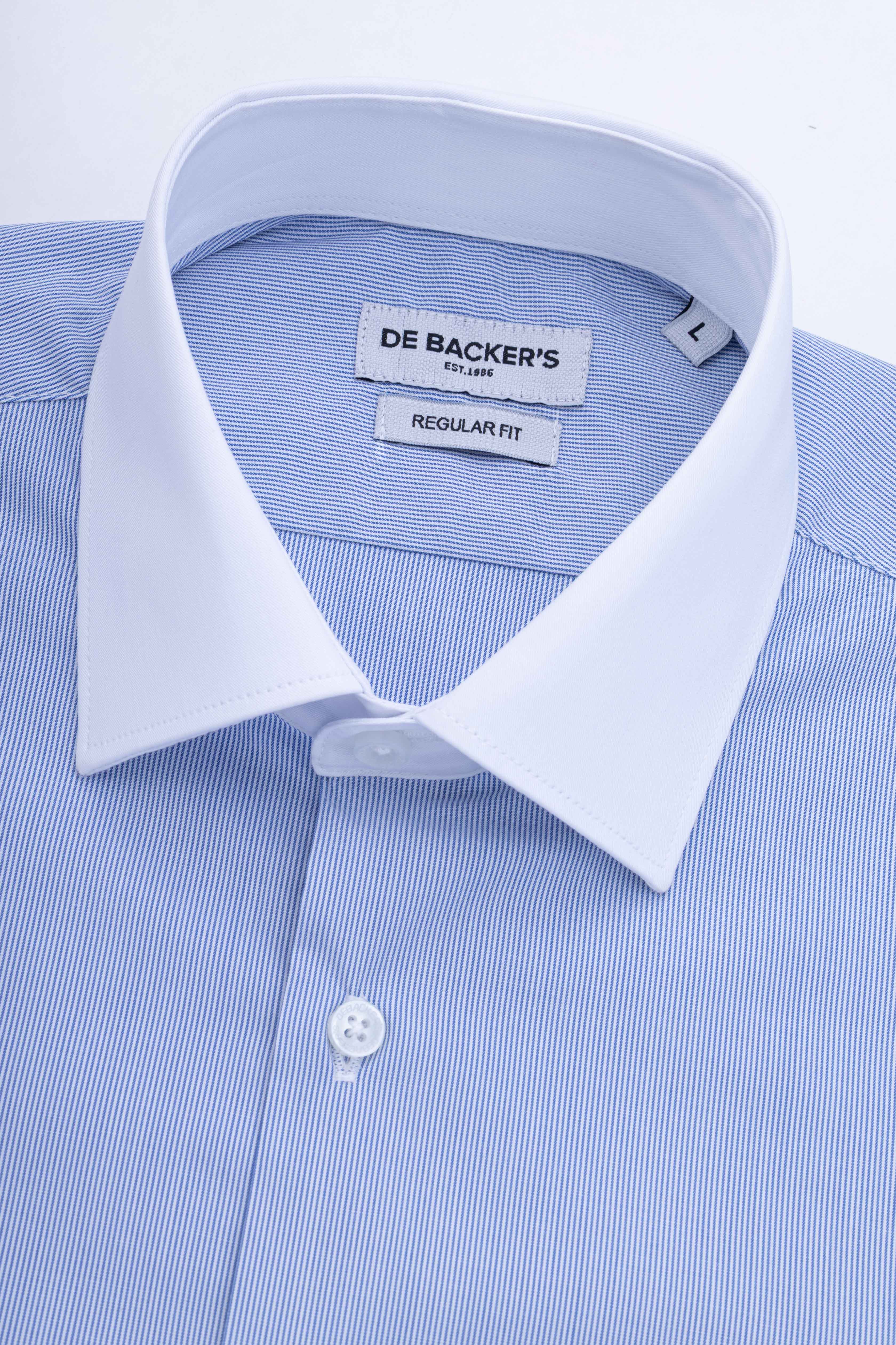 Blue Striped Bamboo Classic Shirt - De Backers - 2