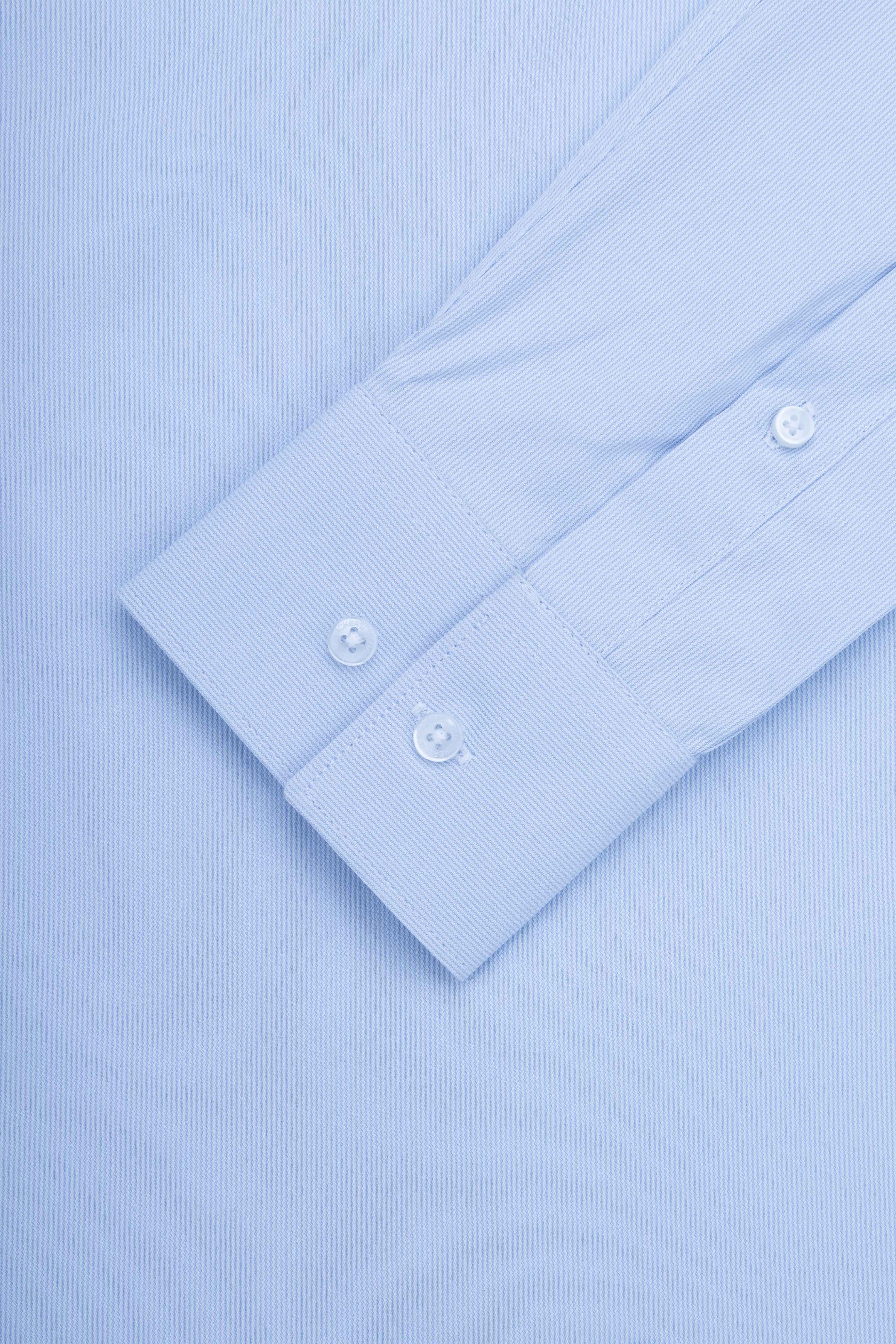 Light Blue Patterned Bamboo Slim Classic Shirt