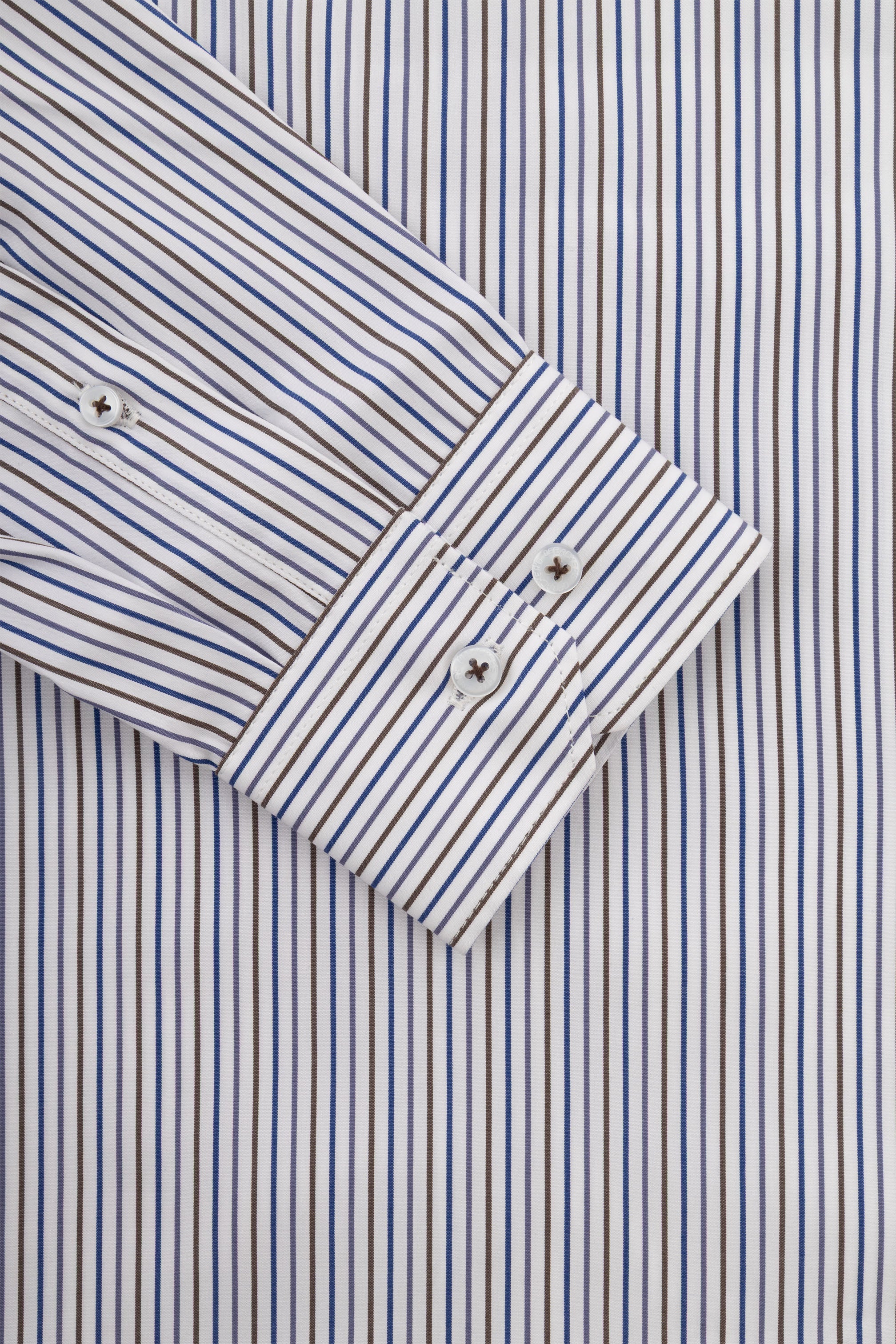 Navy Striped Smart Casual Shirt