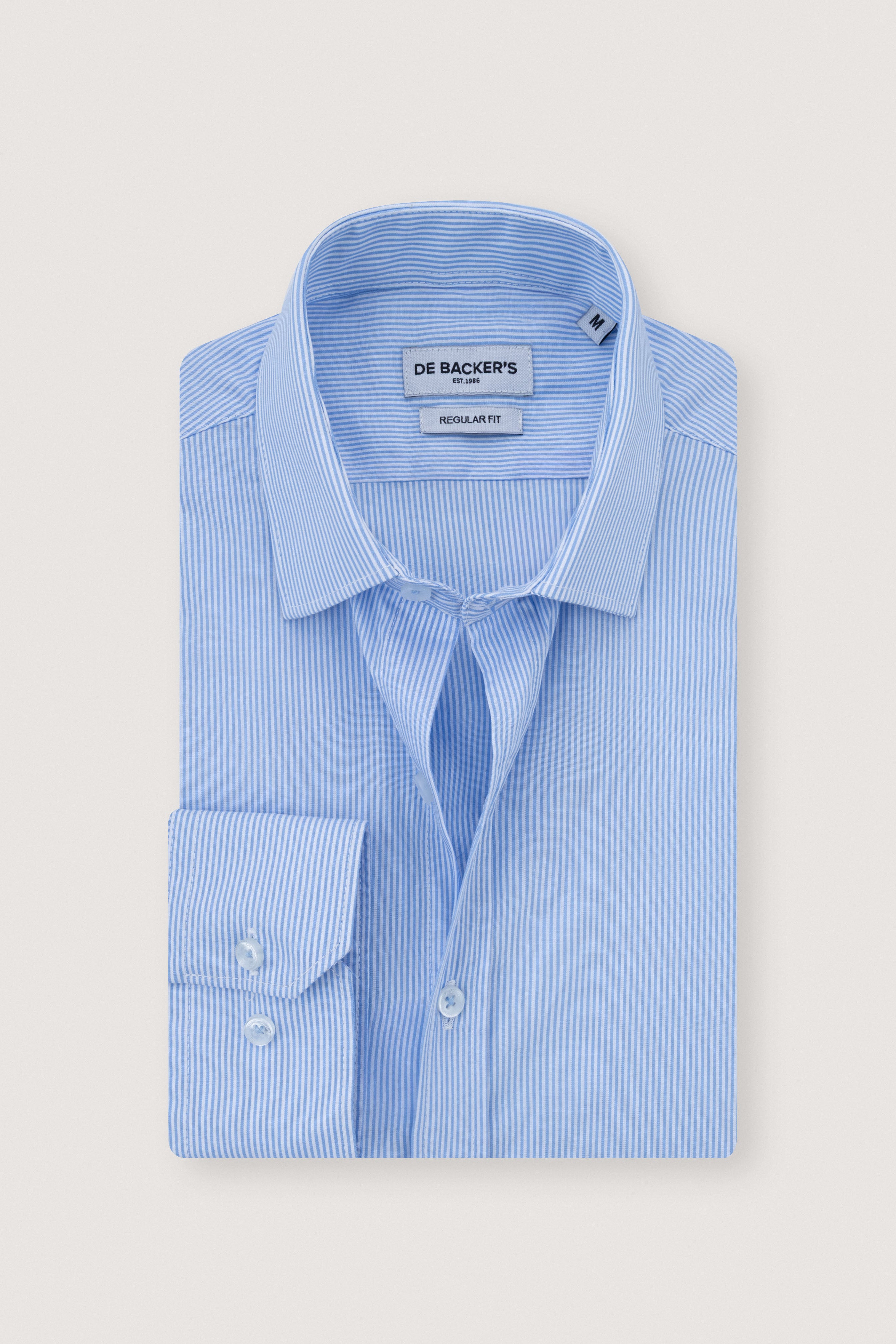 Light Blue Striped Smart Casual Shirt
