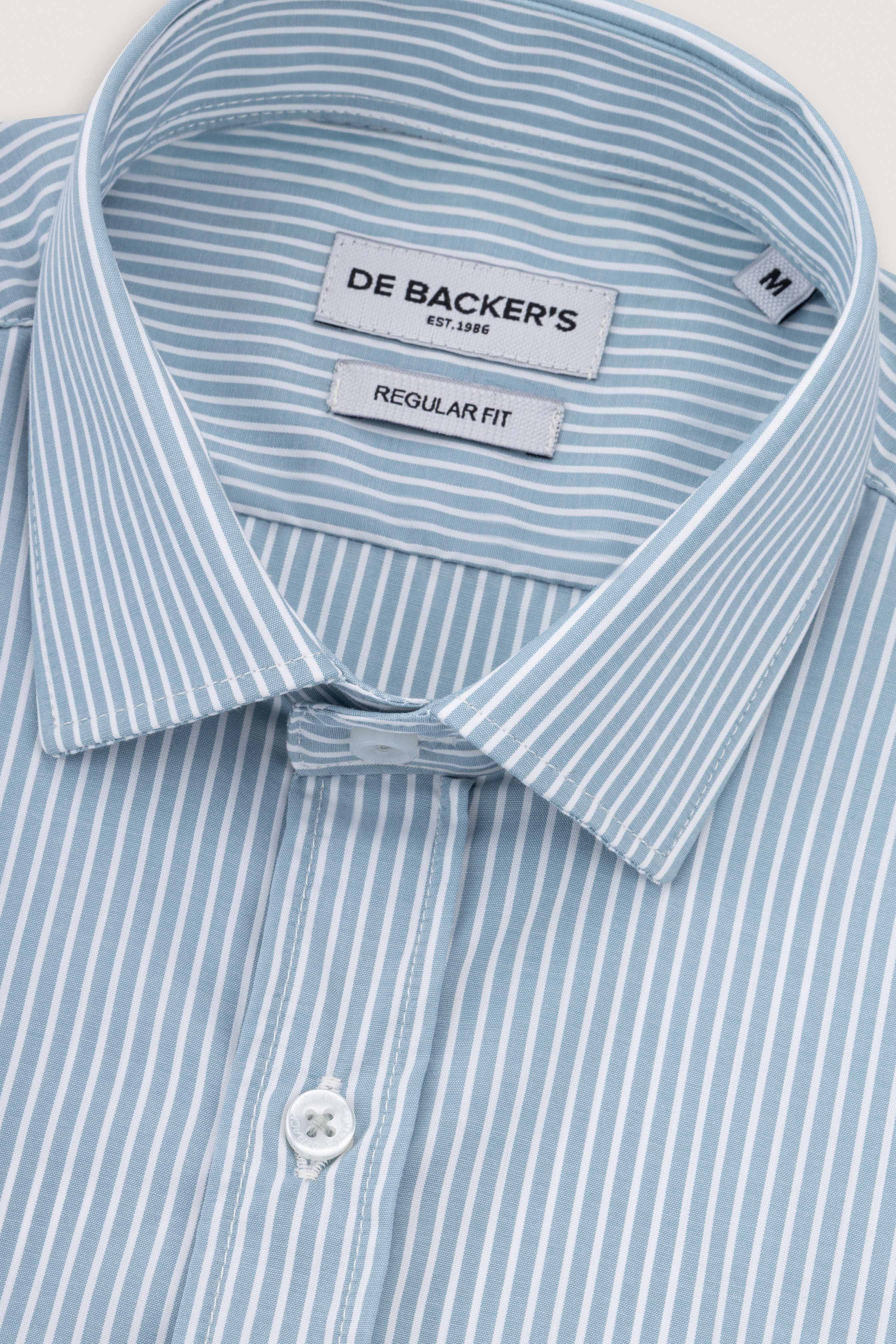 petroleum Striped Smart Casual Shirt