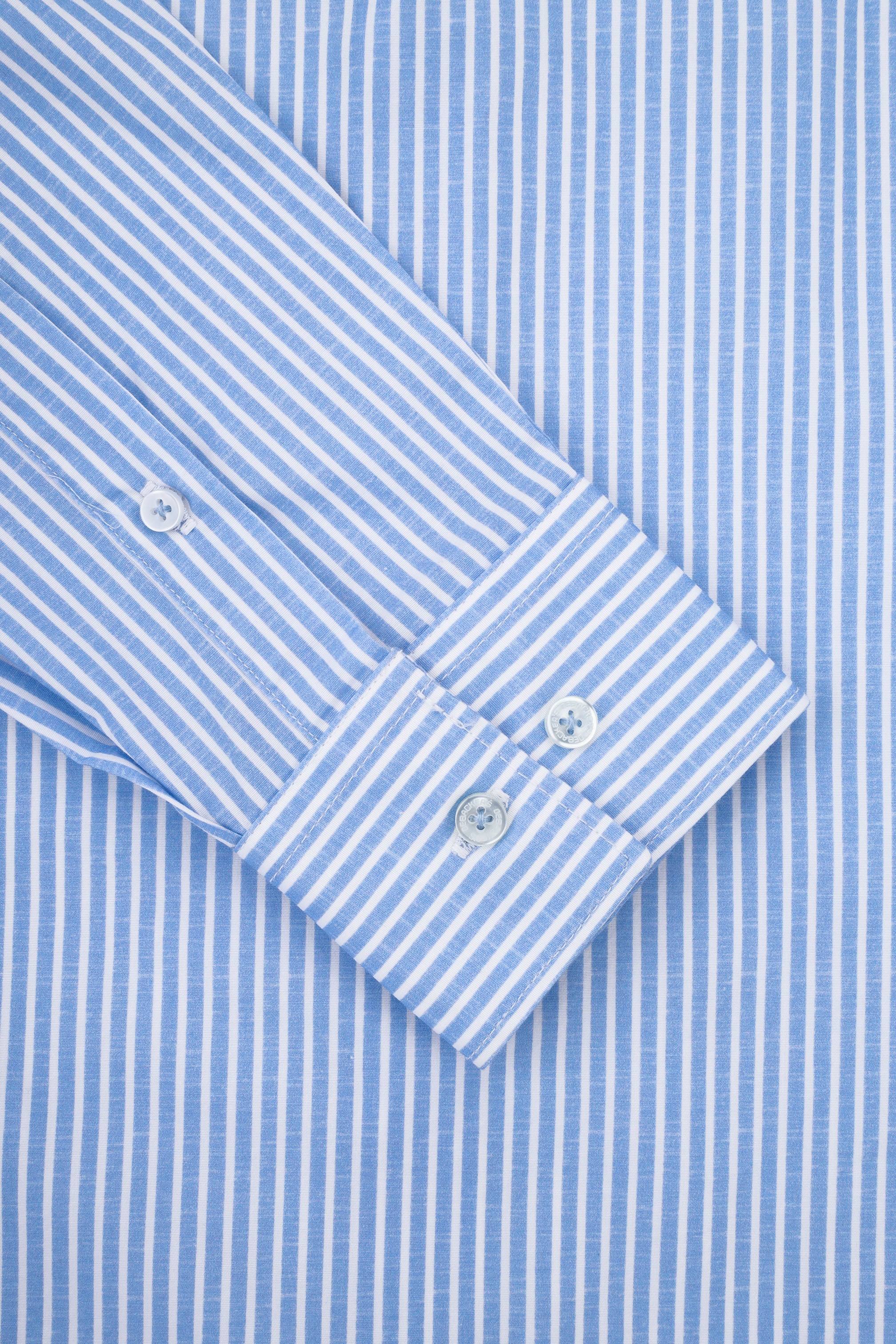 Light Blue Striped Smart Casual Shirt