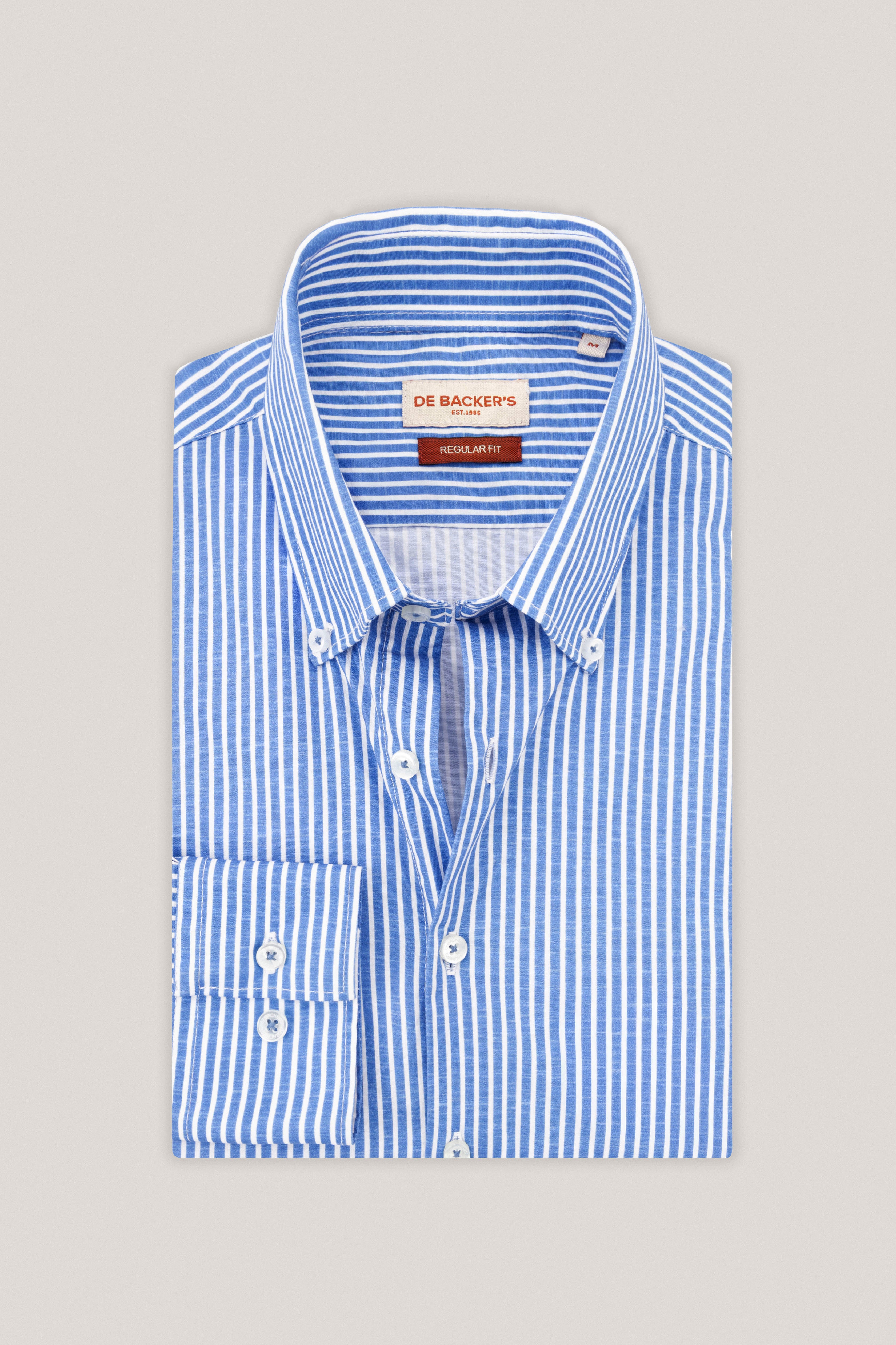 Light Blue Striped Smart Casual Shirt