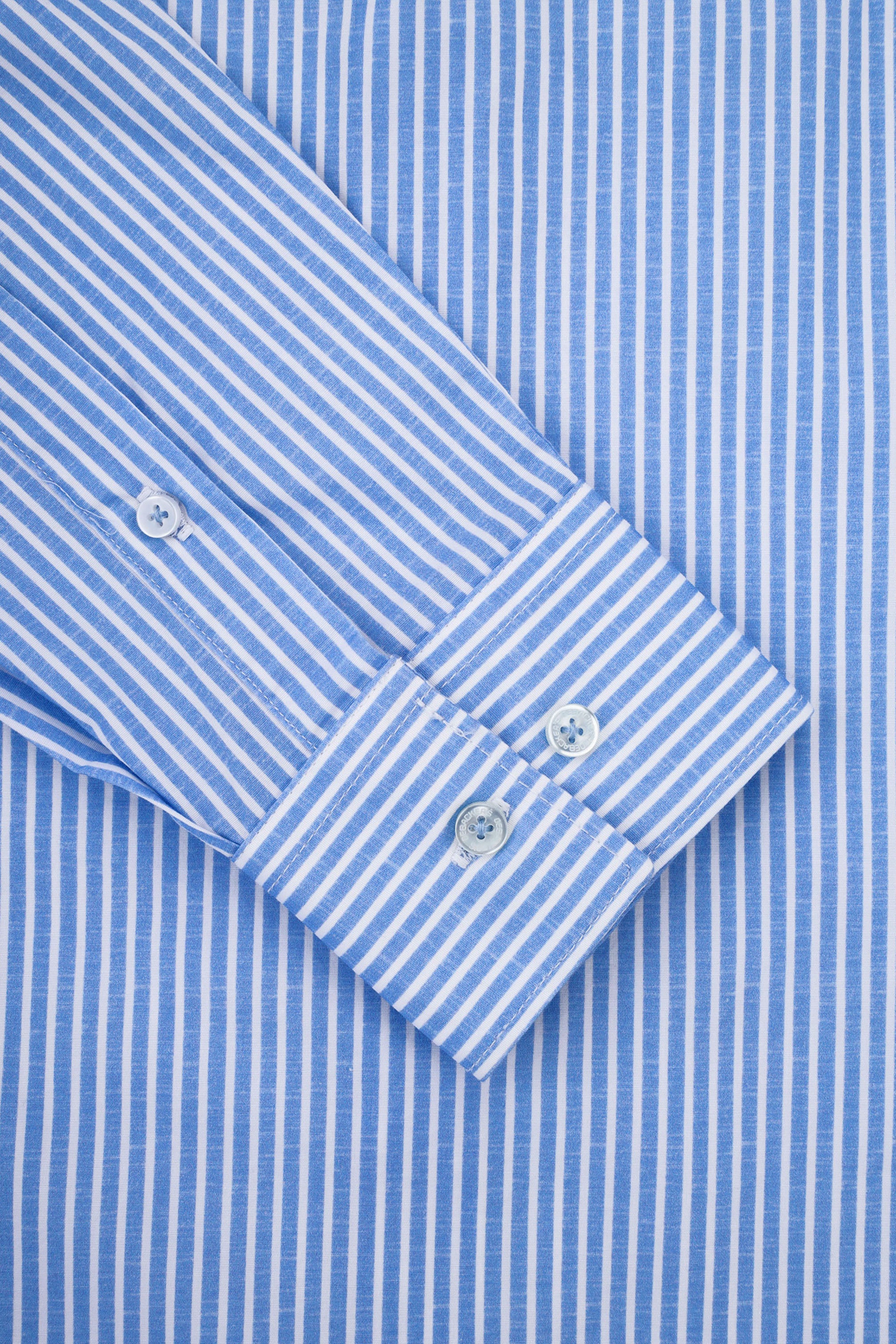 Light Blue Striped Smart Casual Shirt