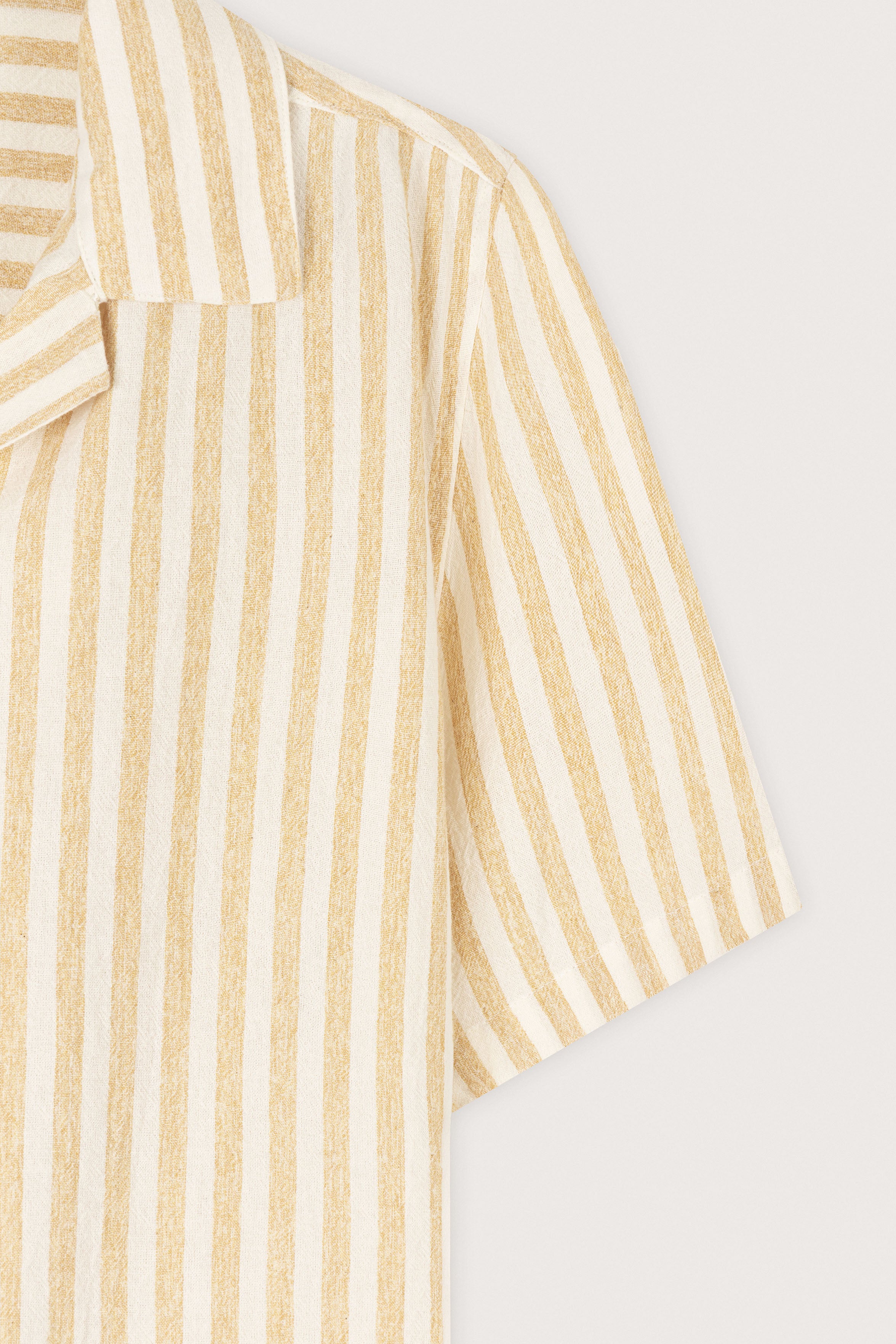Mustard Striped Short-Sleeve Shirt